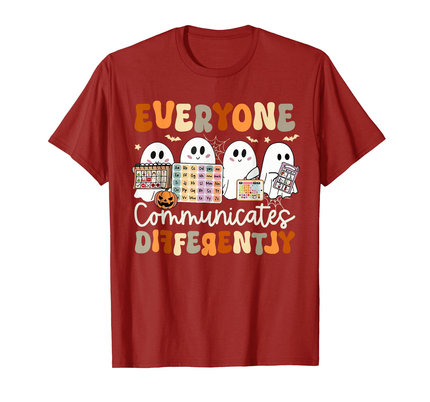 Everyone Communicates Differently Halloween Sped Teacher T-Shirt