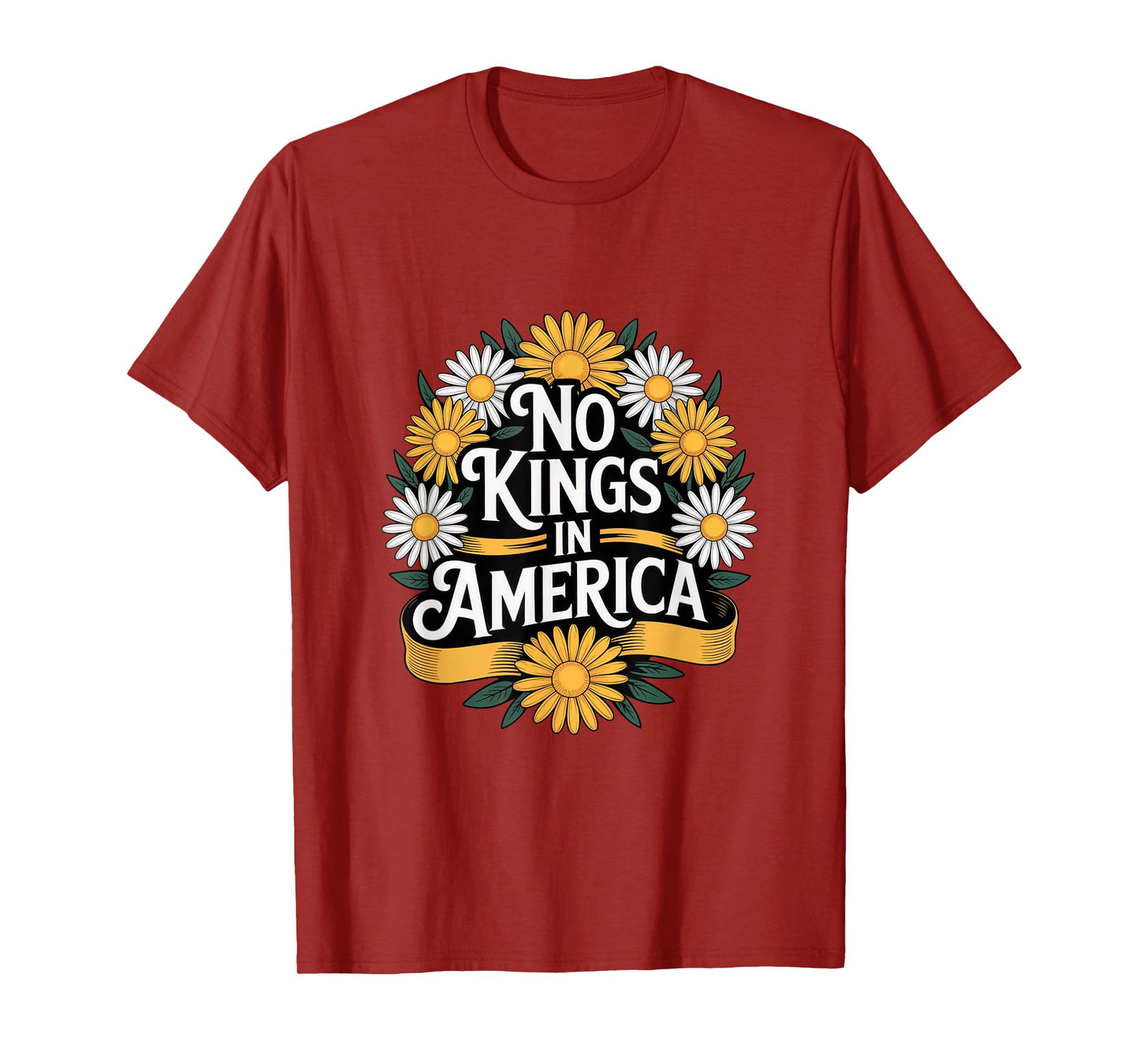 No Kings In America Flower Boho 70s Vintage Women T-Shirt
