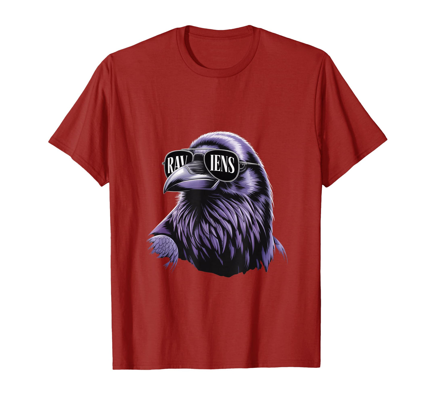Cool Face Raven with Sunglasses Women and Men Maryland Pride T-Shirt