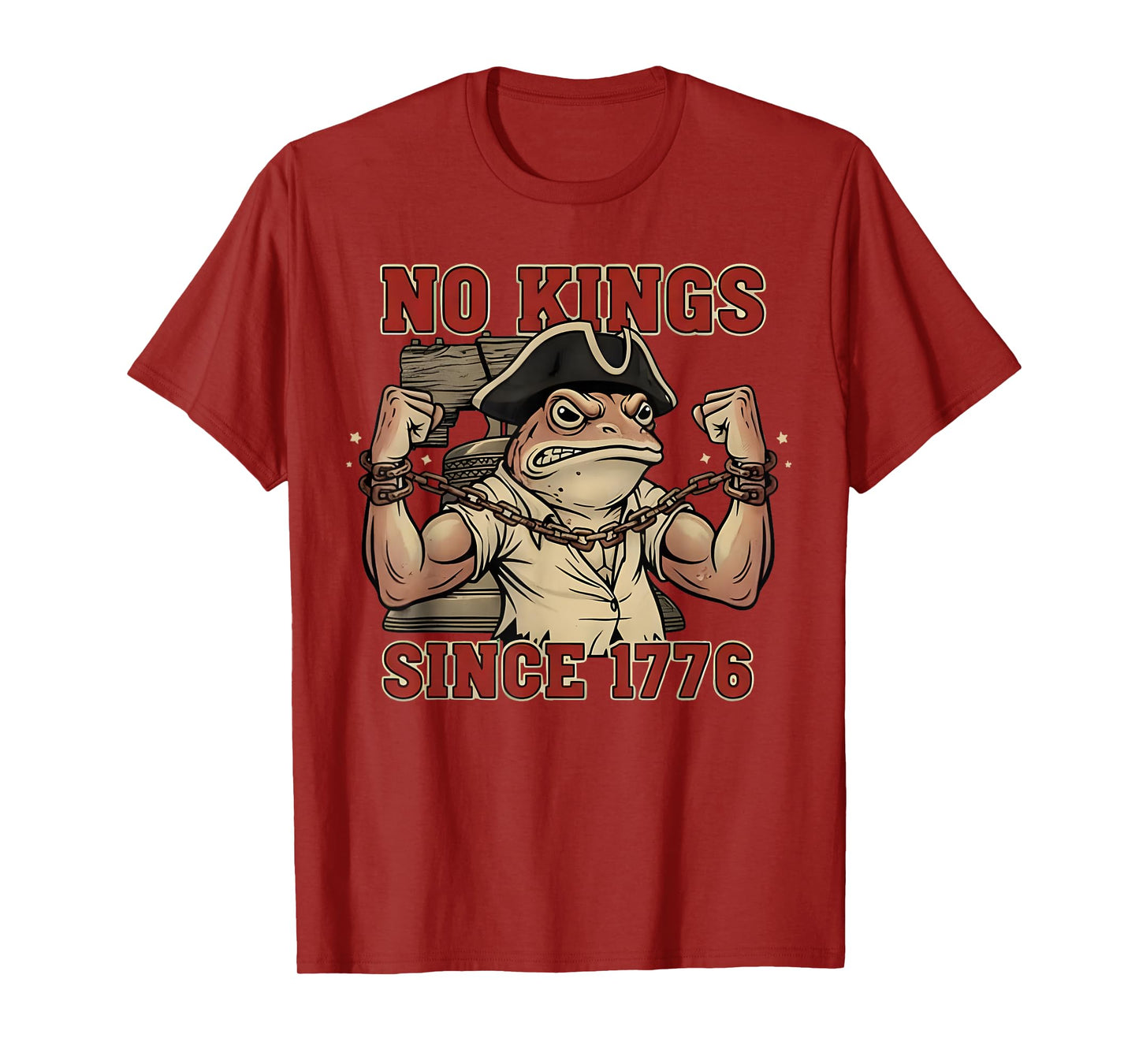 Vintage No Kings Since 1776 Portland Frog for Men Women T-Shirt