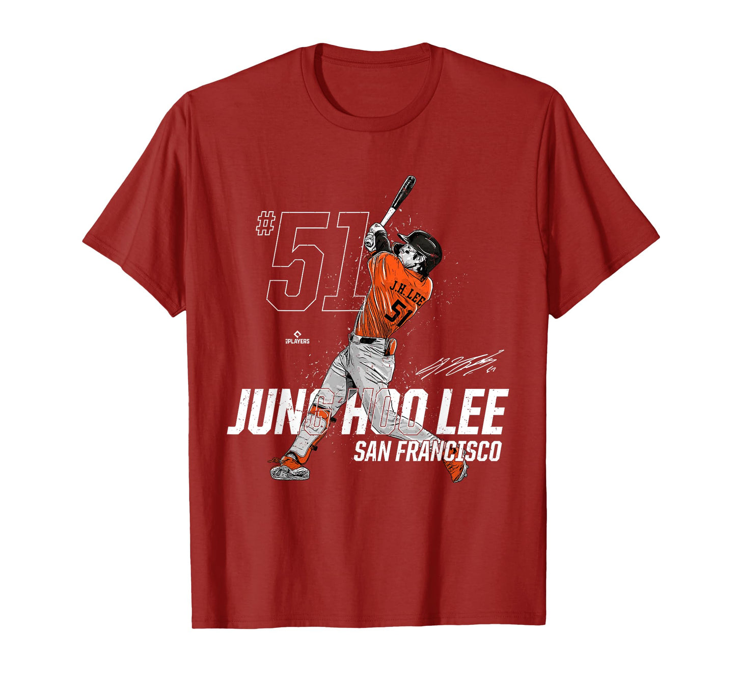 Dynamic Pose Jung Hoo Lee San Francisco Baseball MLBPA T-Shirt