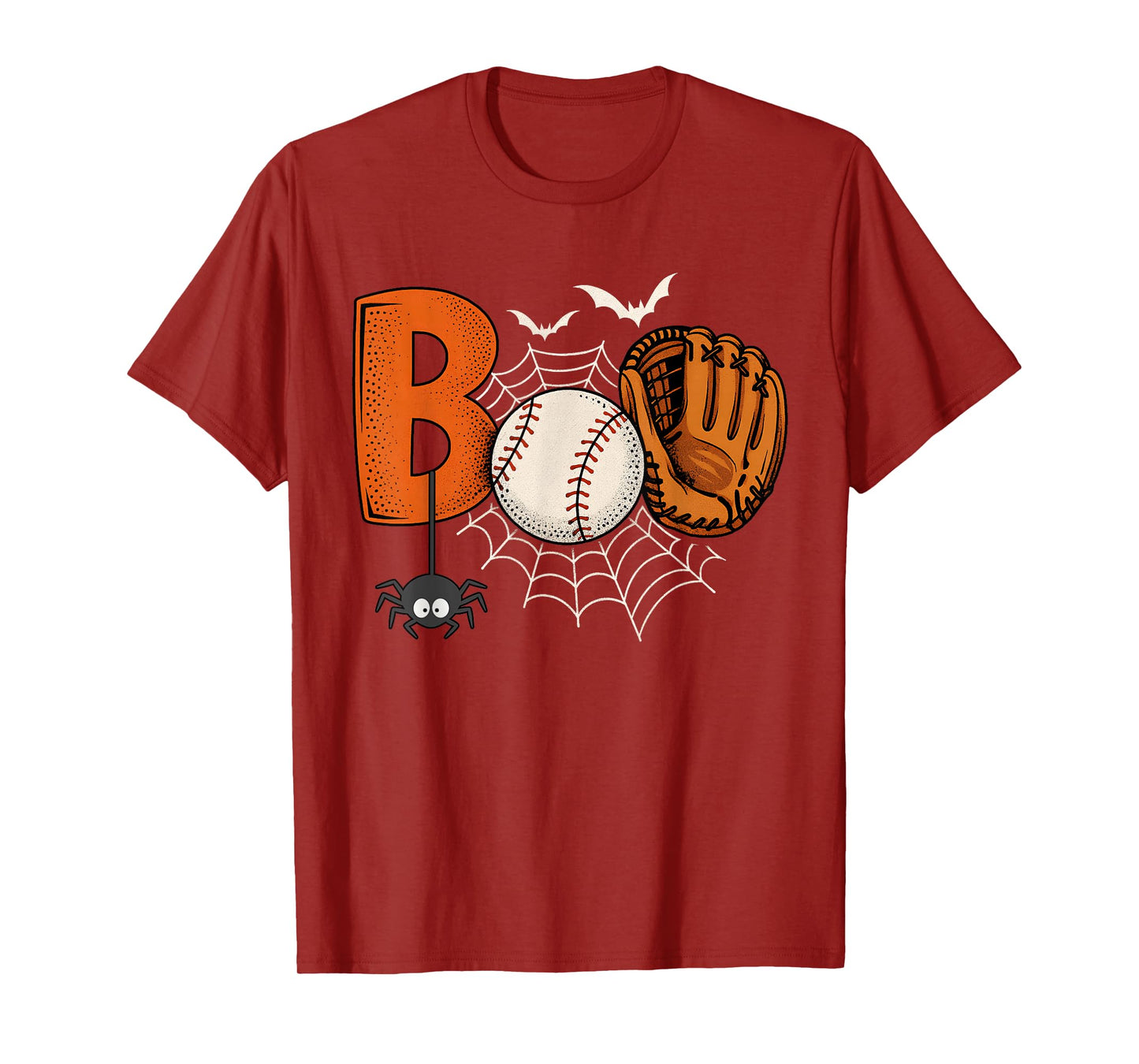 Funny Boo Baseball Halloween Sports Men Boys Kids Toddler T-Shirt