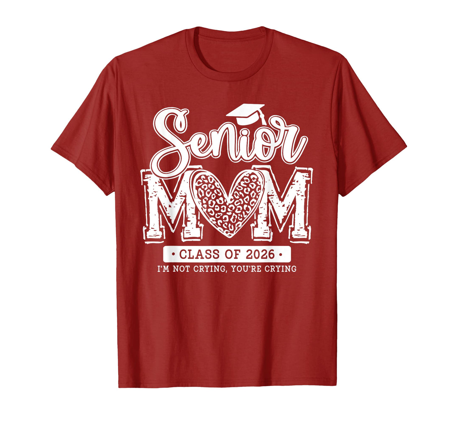 Senior Mom Class Of 2026 Senior Mama 2026 Graduation Leopard T-Shirt