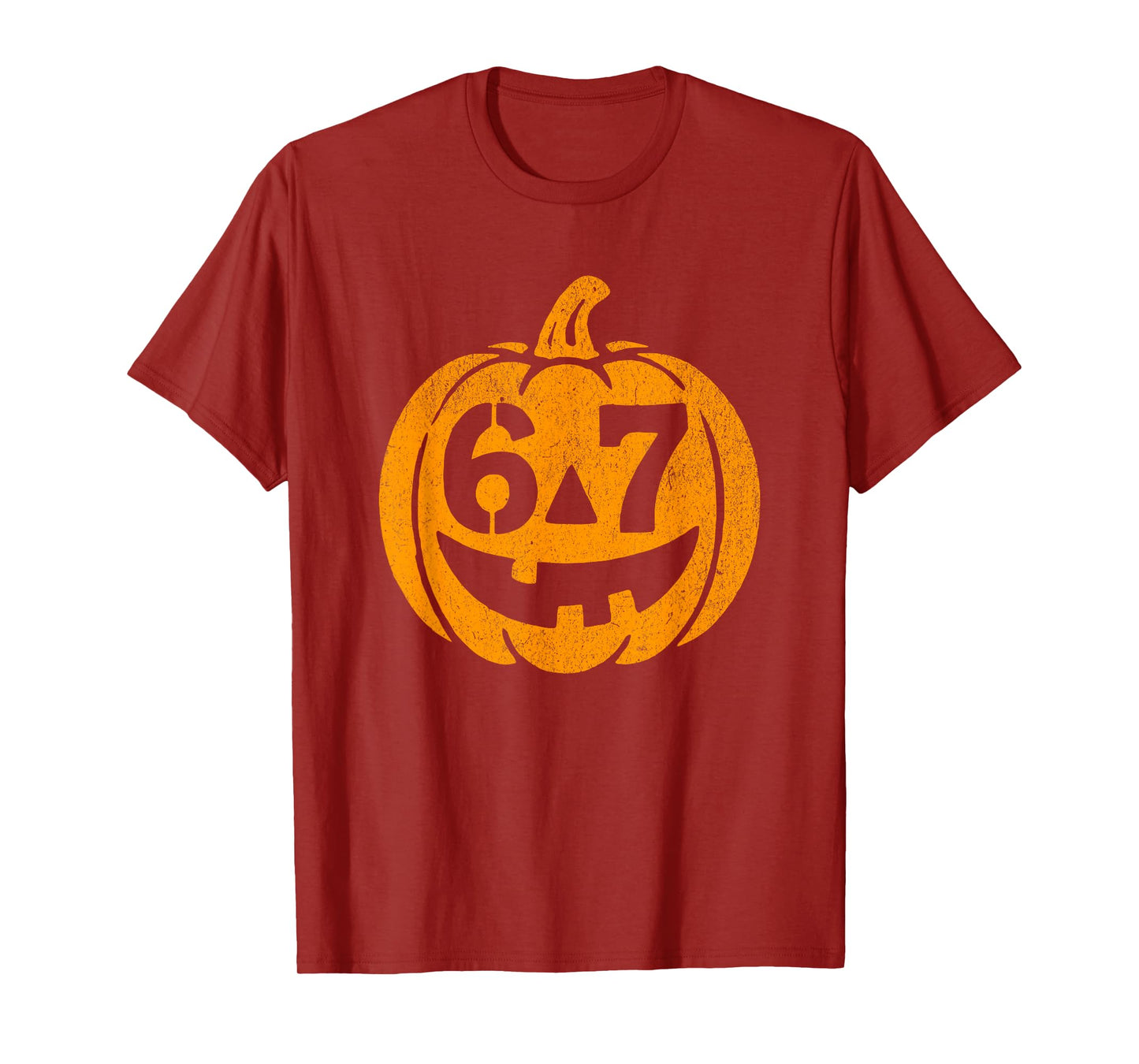 Halloween Jack O Lantern Funny Six Seven Meme T-Shirt