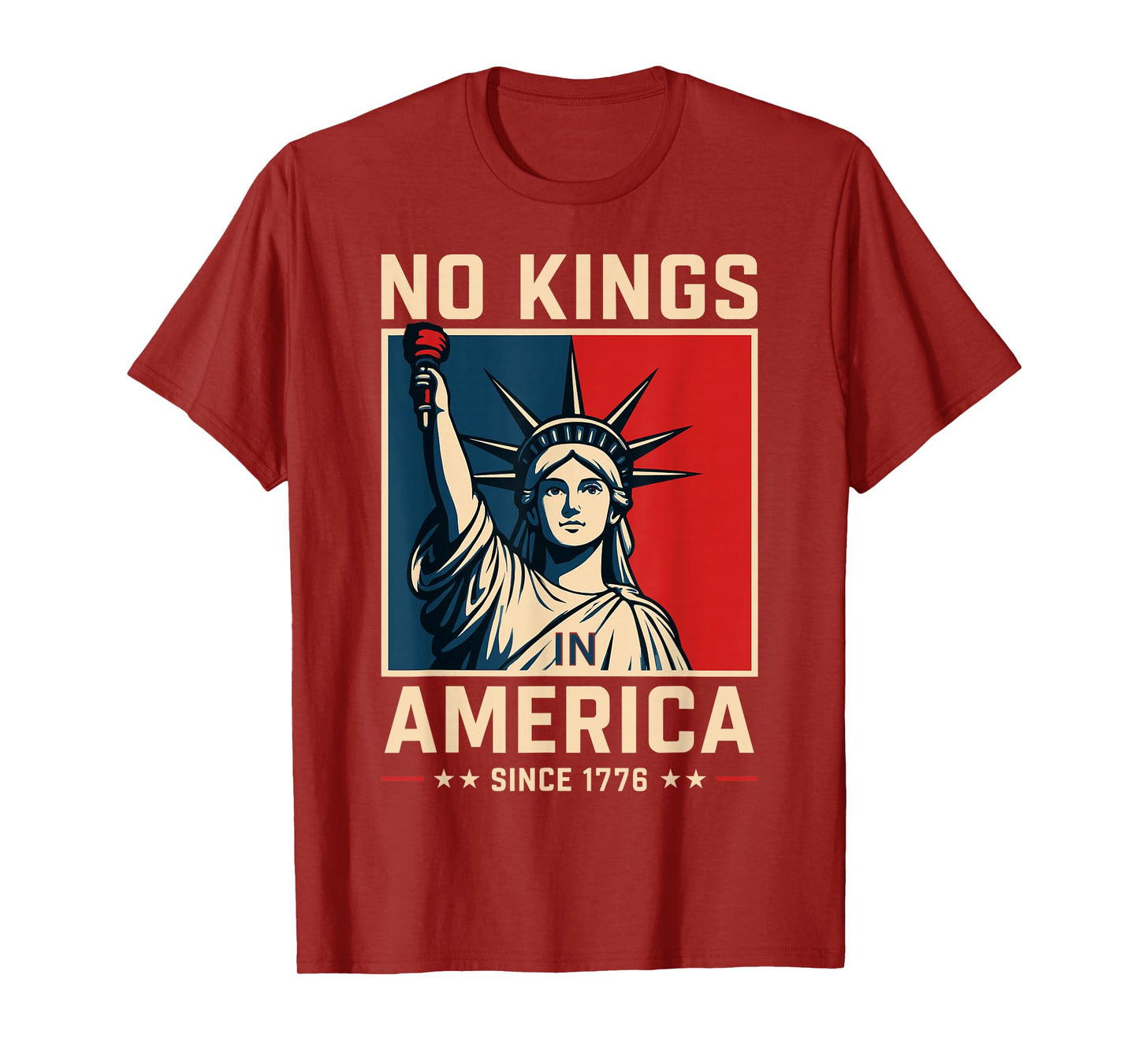No Kings in America Since 1776 Patriotic Anti Monarchy T-Shirt