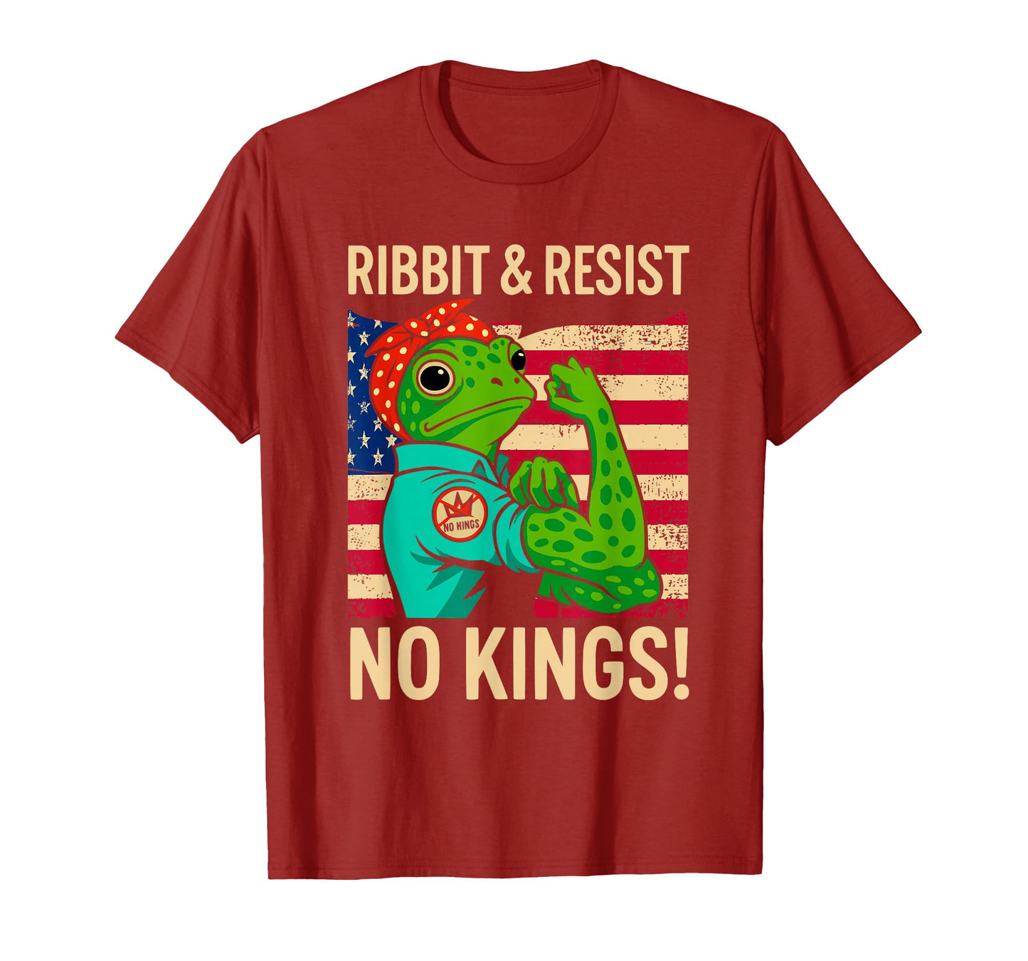 Ribbit and Resist No Kings Portland Frog Protest Men Women T-Shirt