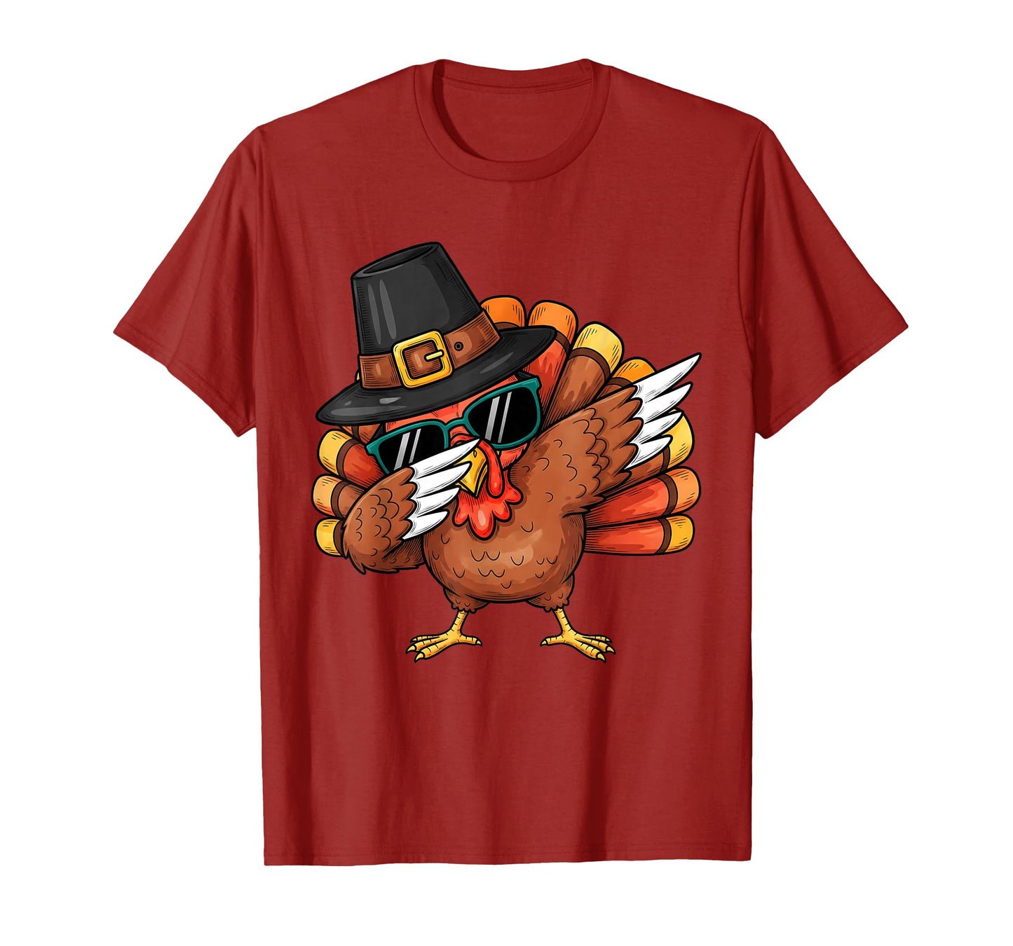Thanksgiving Shirt Funny Turkey Dabbing for Men Women Kids T-Shirt