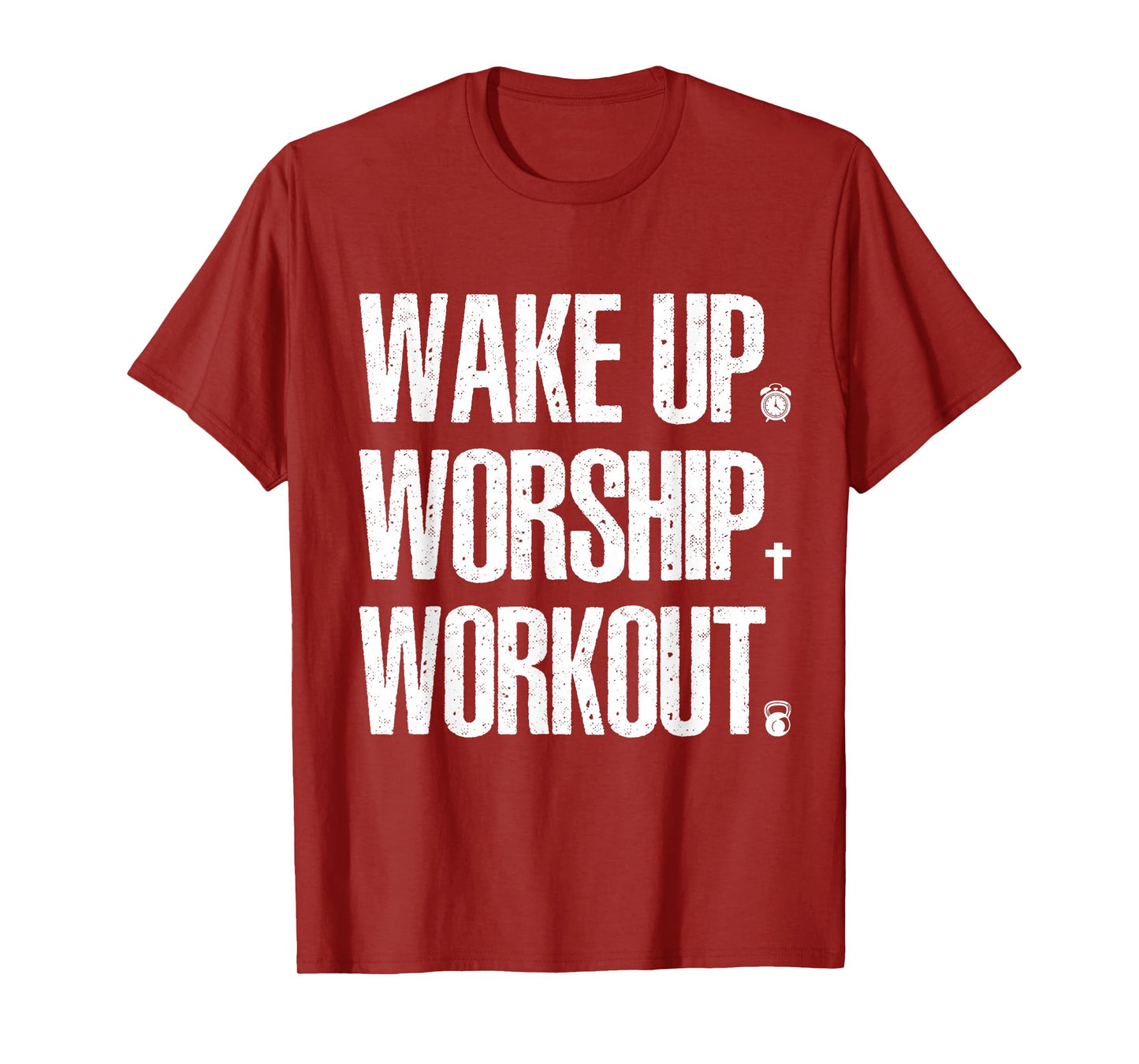 Wake Up Worship Workout Lovers Faith Christian Women T-Shirt