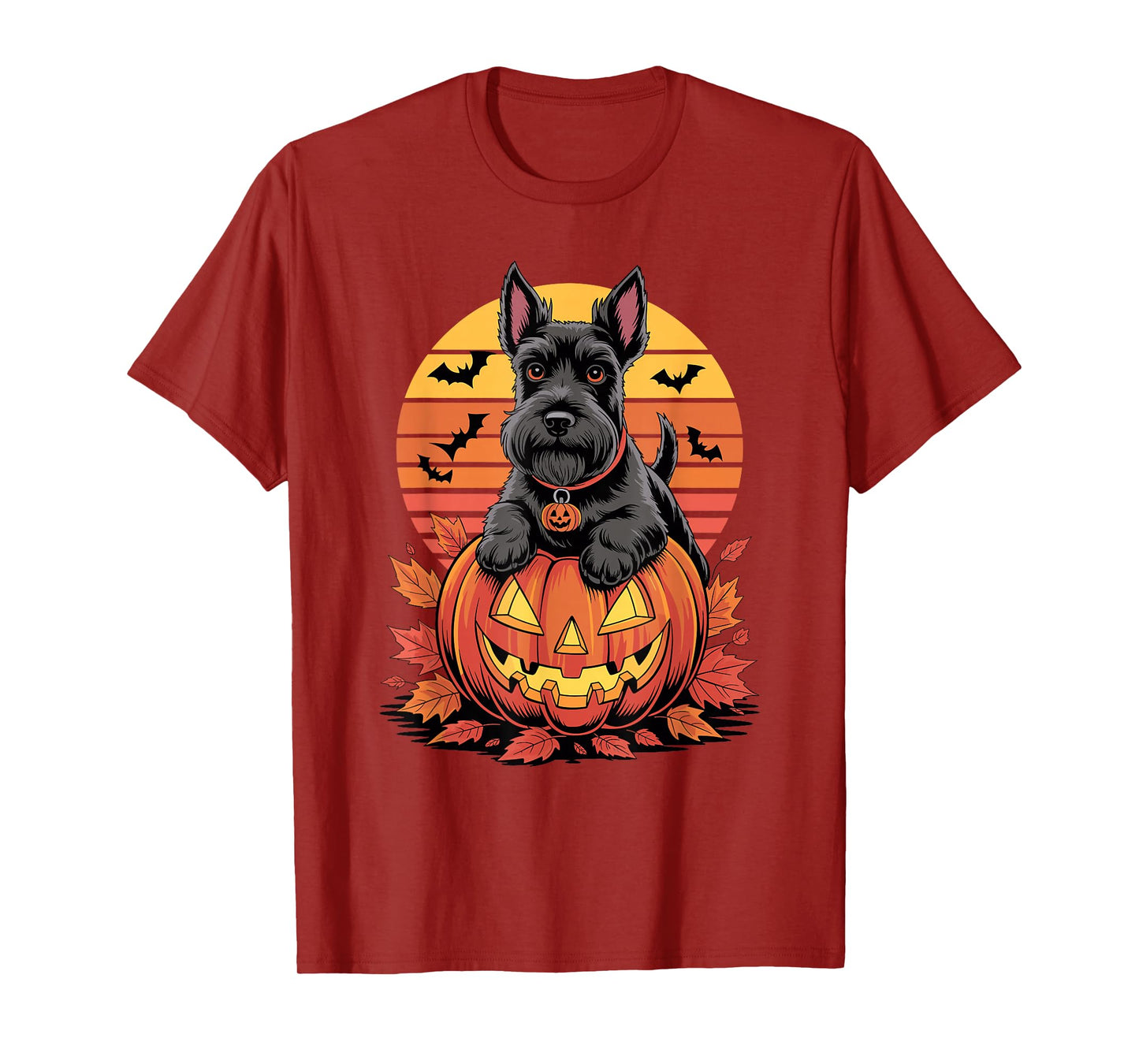 Halloween Retro Scottish Terrier Scottie Terriers T-Shirt