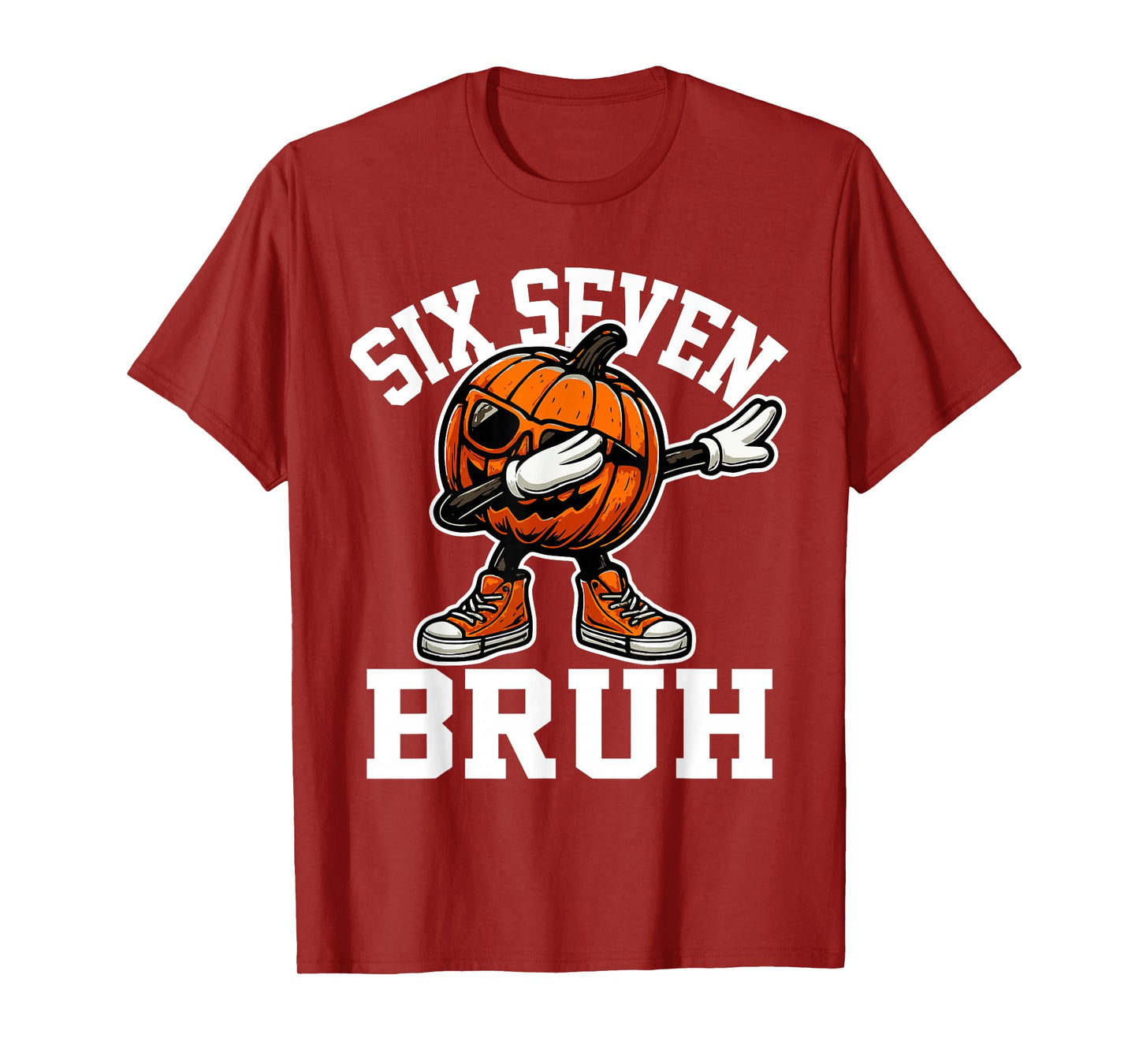 67 Halloween Funny Six Seven Meme Brainrot Pumpkin Kids Bruh T-Shirt