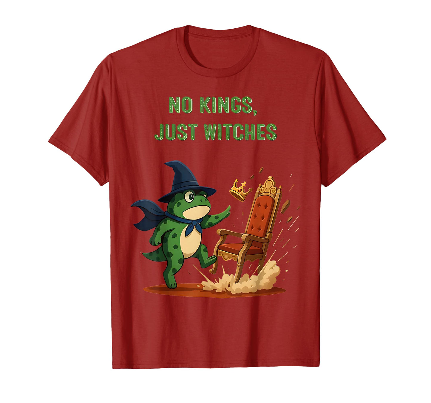 No Kings Just Witches Funny Frog Witch Halloween T-Shirt