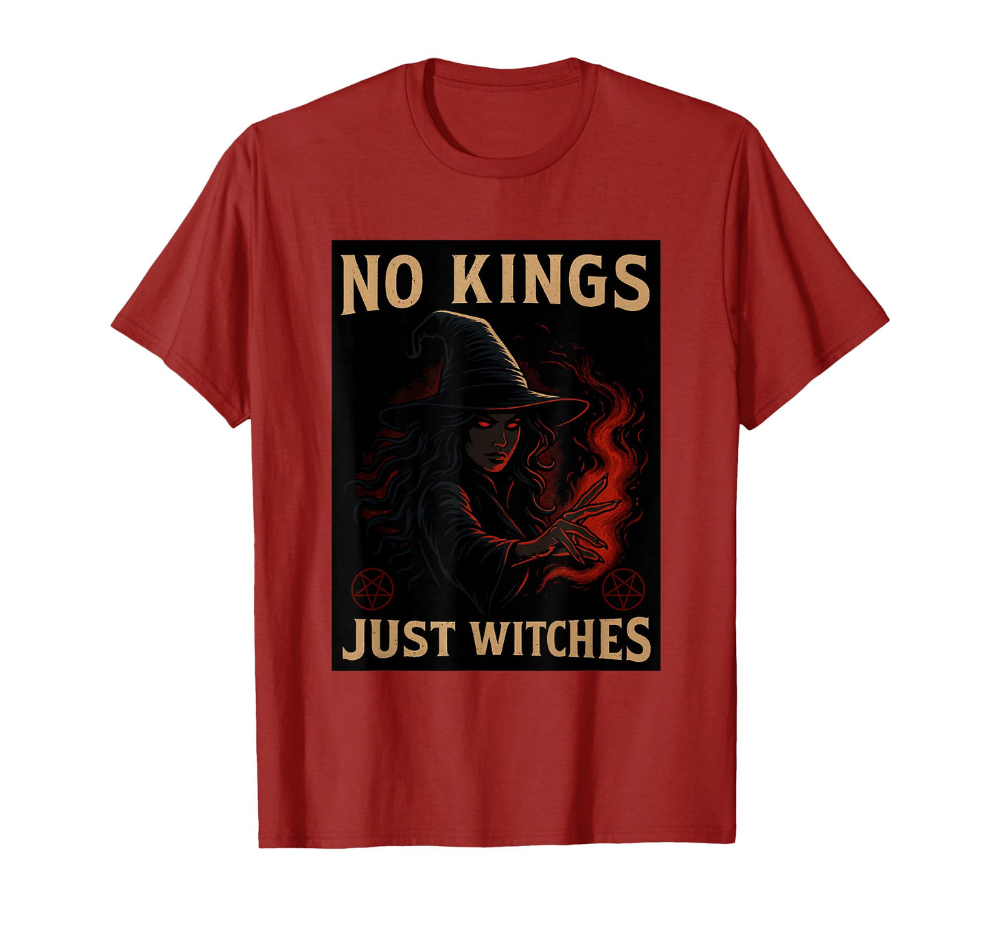 No Kings Just Witches Funny Witchcore Halloween Art T-Shirt