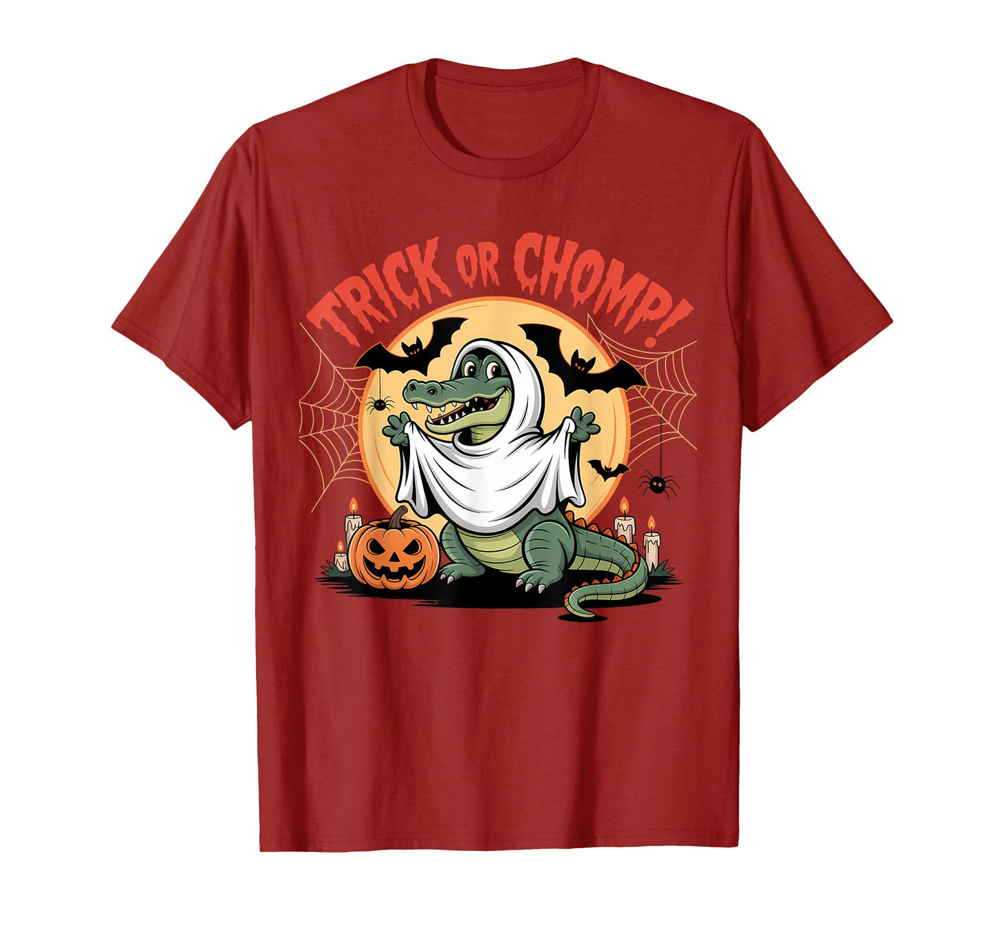 Trick or Chomp Funny Halloween Alligator T-Shirt