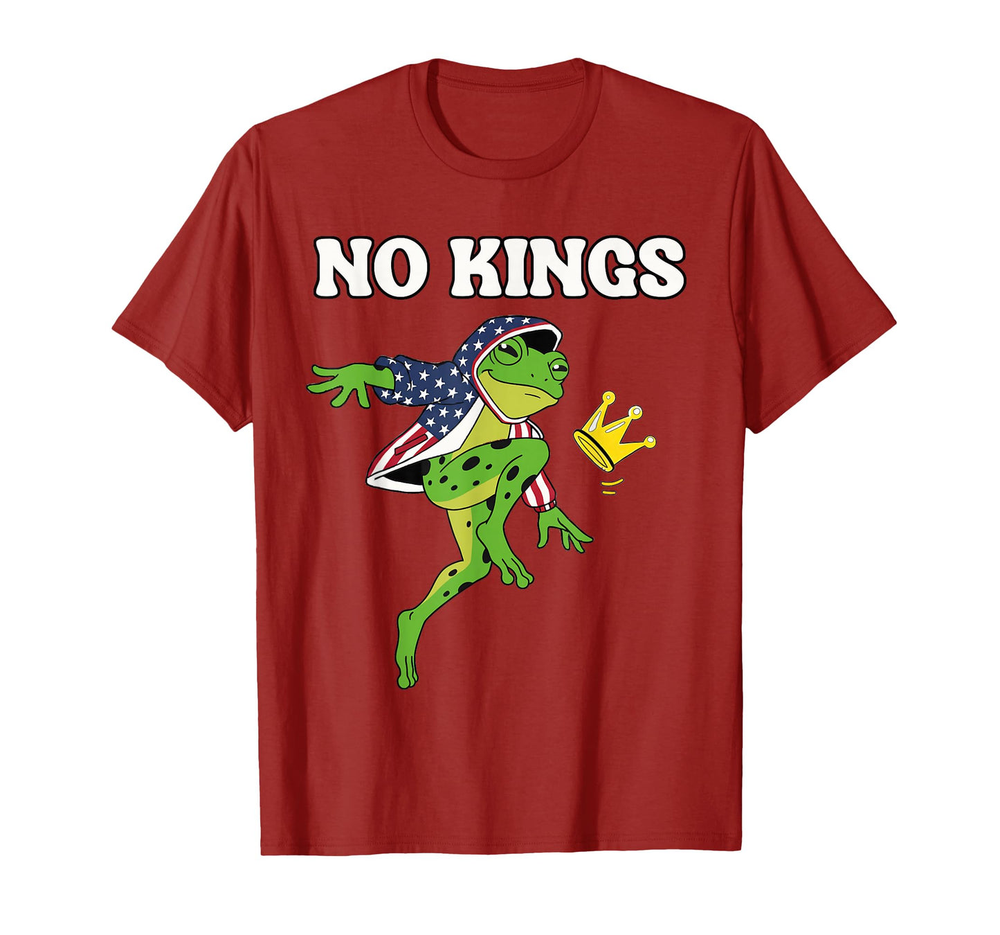 No Kings Since 1776 Portland Frog Kicking Crown T-Shirt