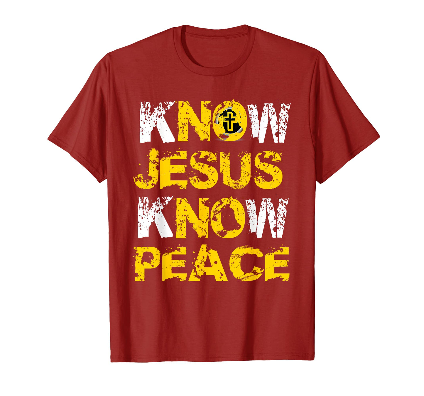 Know (No) Jesus Know (No) Peace Christian Love Yellow Shirt T-Shirt