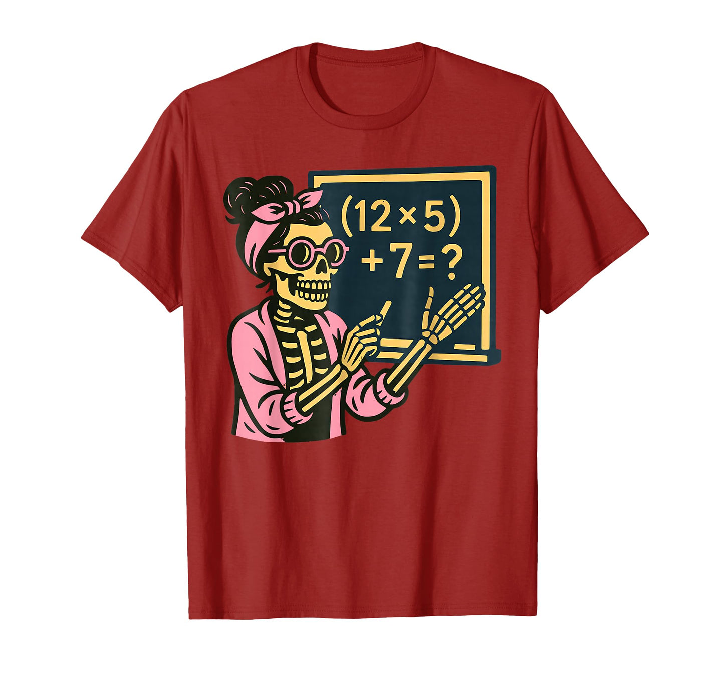Halloween Teacher Six Seven Meme 6 7 Skeleton Spooky Costume T-Shirt