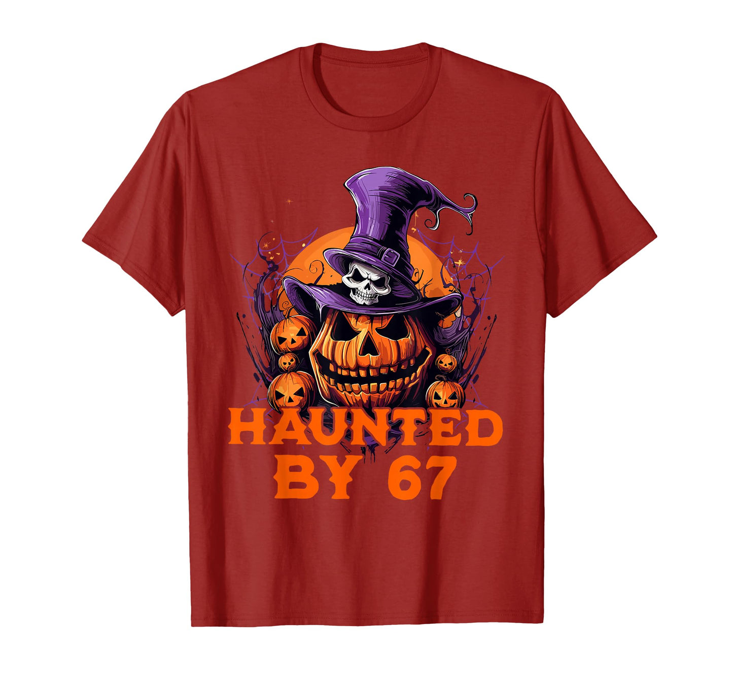 Haunted by 67 Six Seven 6 7 Funny Halloween Costume T-Shirt