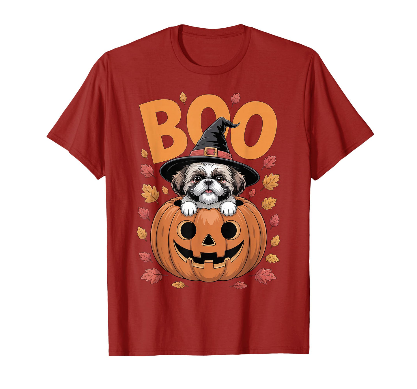 Shih Tzu Costume on Pumpkin Halloween Shih Tzu T-Shirt