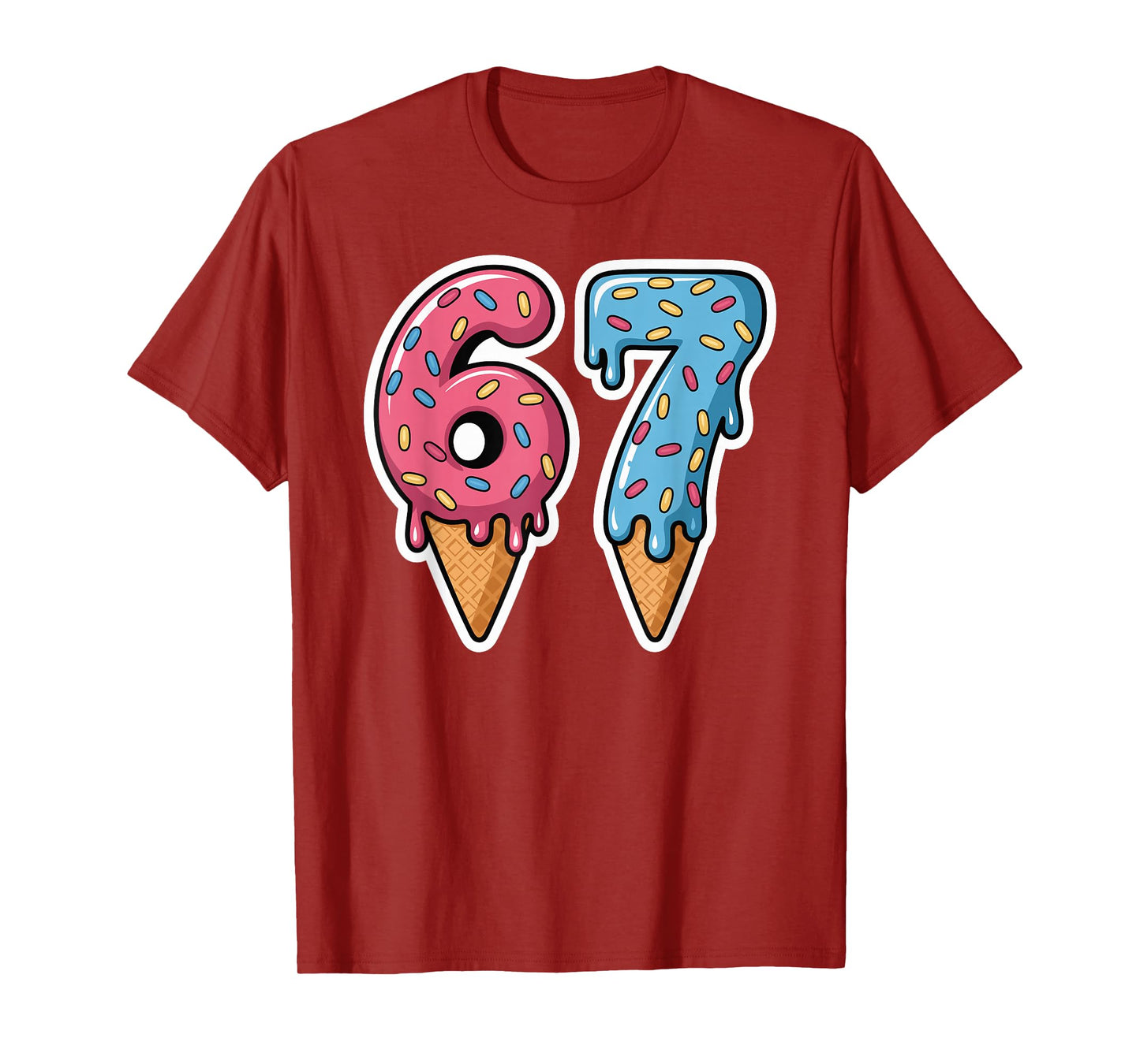 67 Ice Cream Cute Meme Six Seven T-Shirt