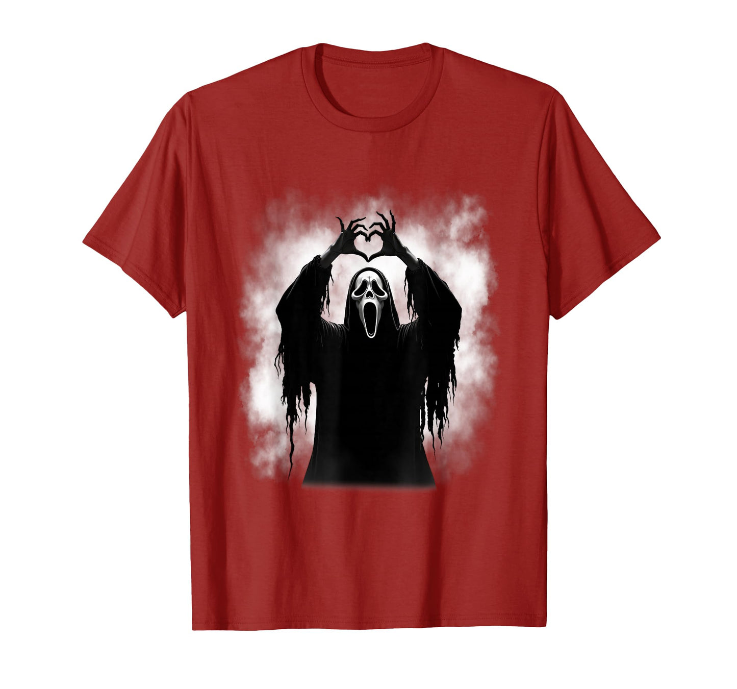 Halloween Scary Face Horror Creepy Ghost Heart Hands Spooky T-Shirt