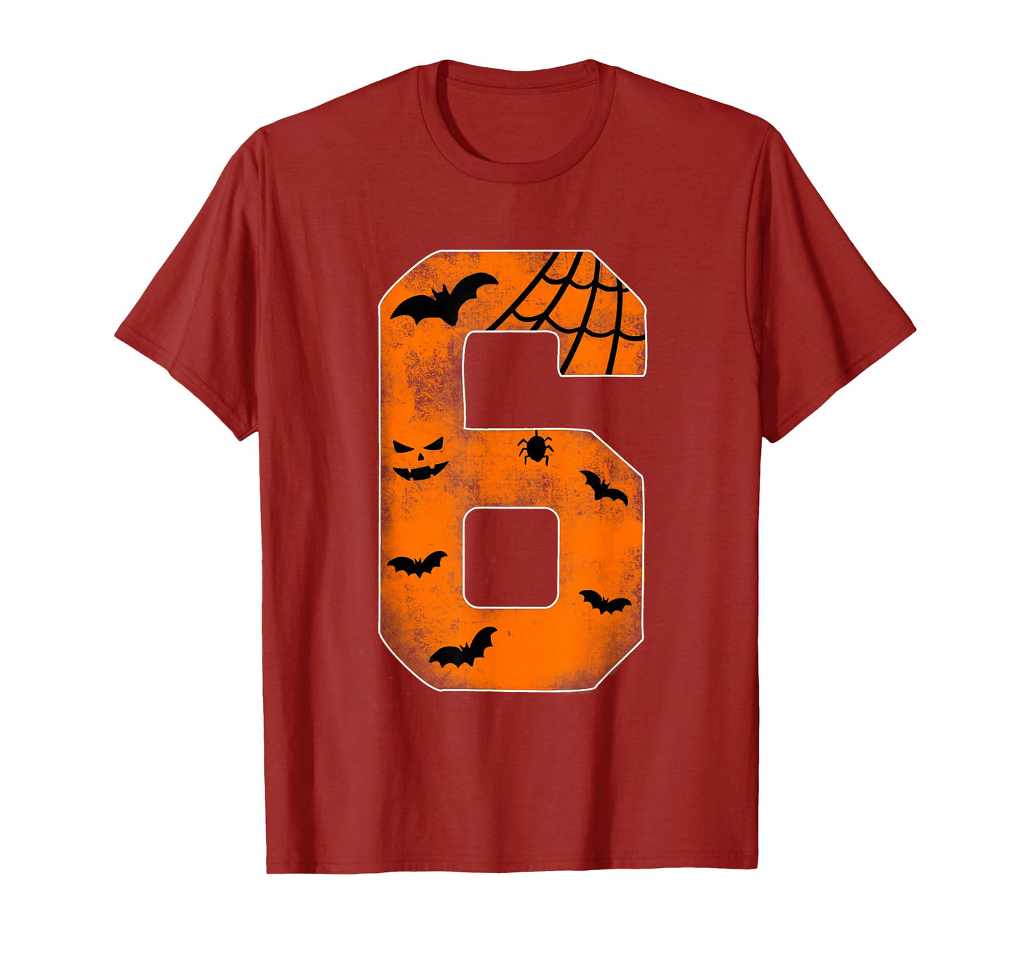 Number 6 6th Birthday Boy Six Halloween Happy Birthday T-Shirt