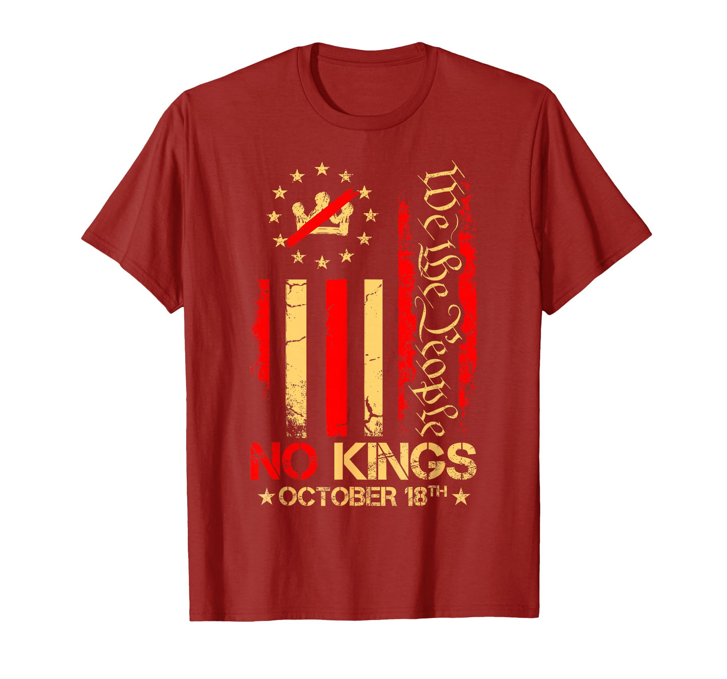 No Kings Shirt Vintage America Flag 1776 October 18 T-Shirt