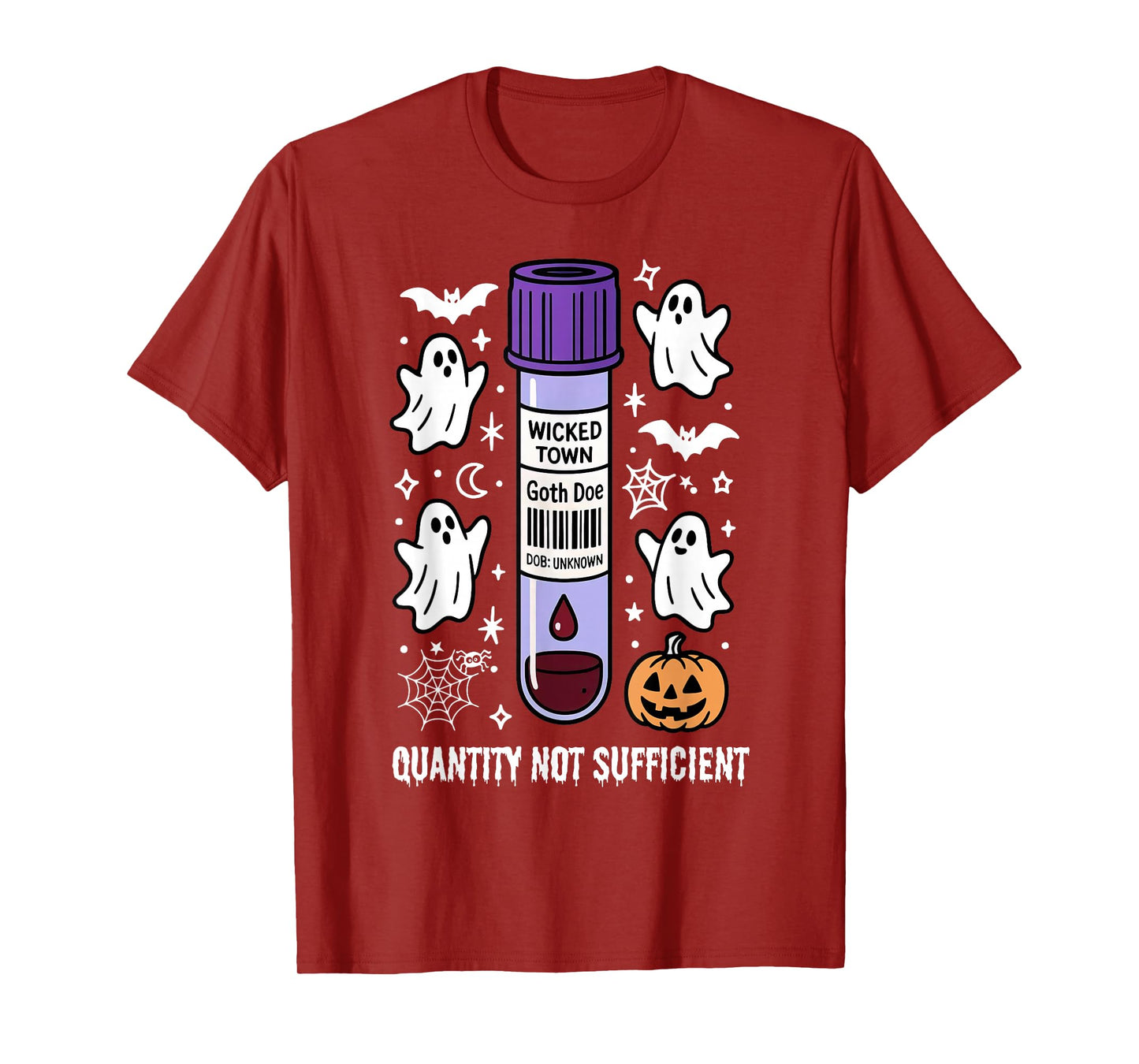 Test Tube Halloween Lab Tech Laboratory Science Phlebotomy T-Shirt
