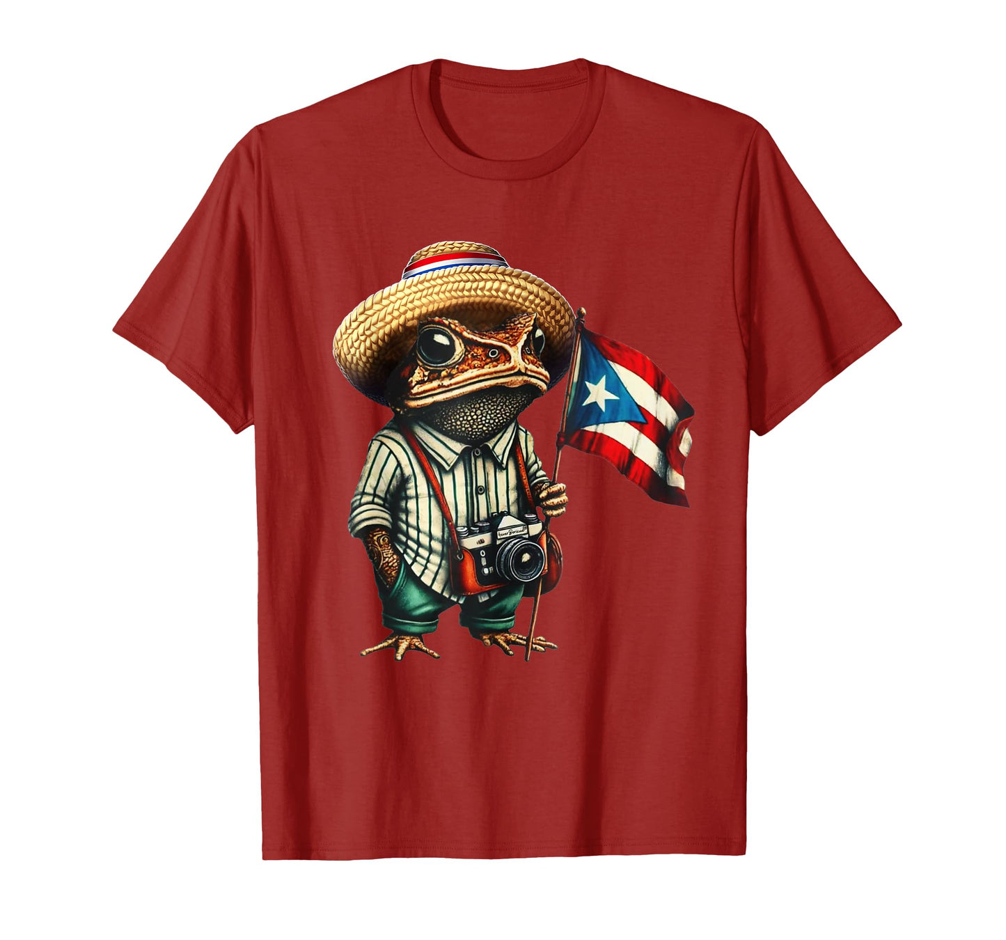 Coqui Frog Puerto Rico Puerto Rican Flag Taino Boricua T-Shirt