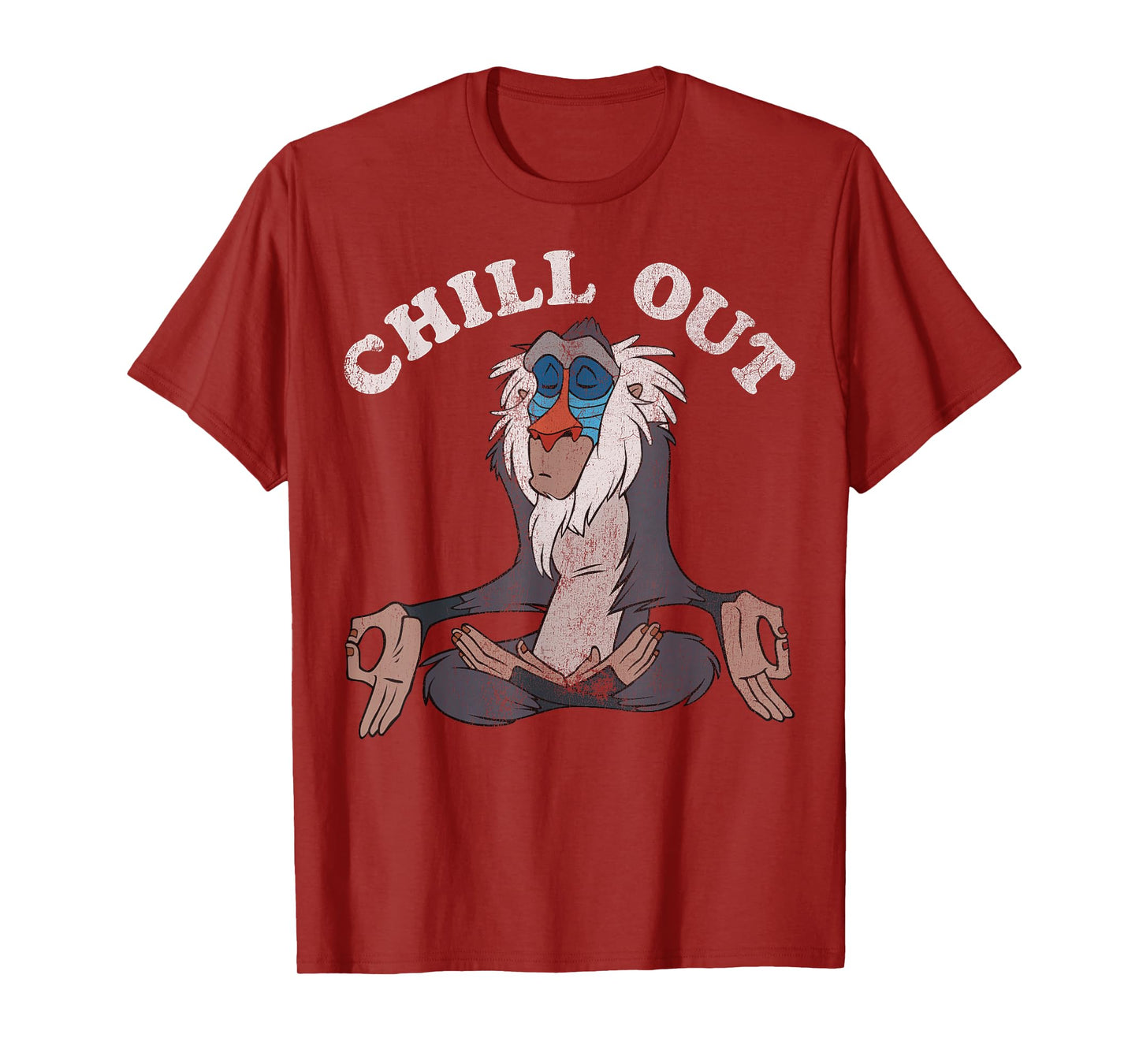 Disney Lion King Rafiki Chill Out Meditation Graphic T-Shirt