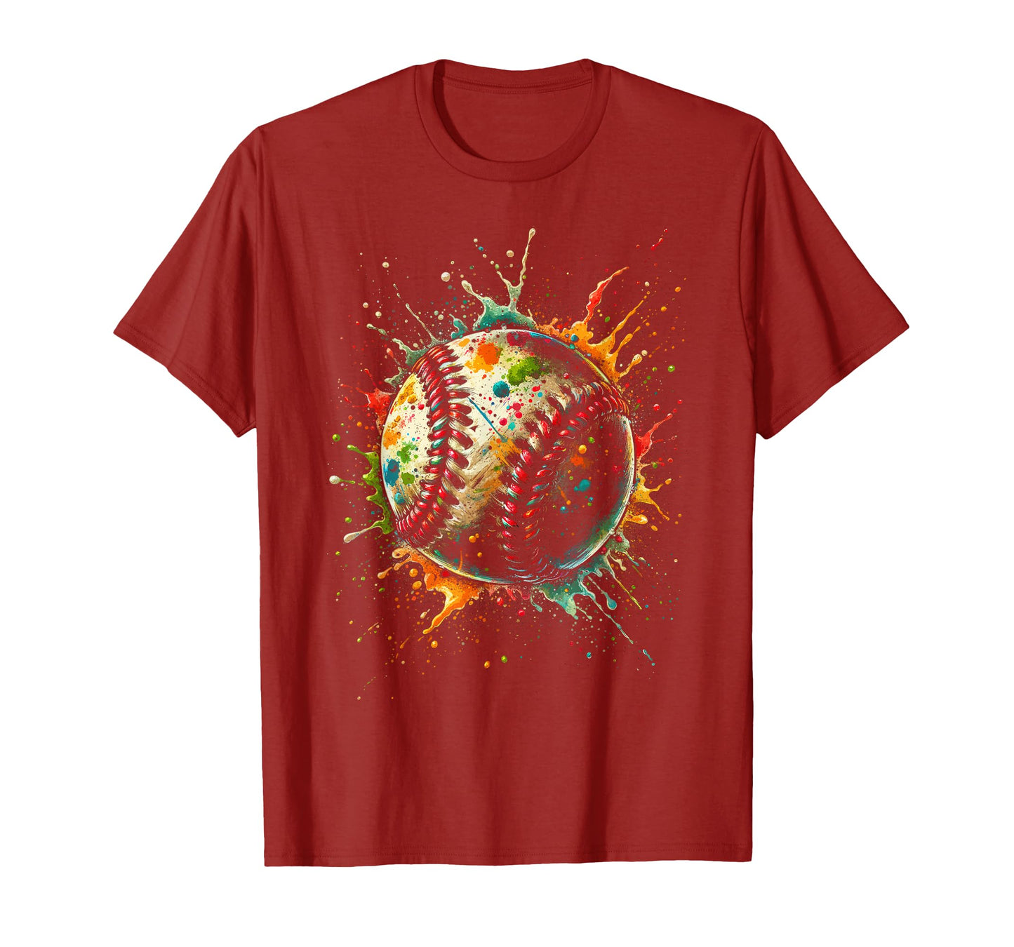Baseball Player Art Graphic Baseball Fan Boys Mens T-Shirt