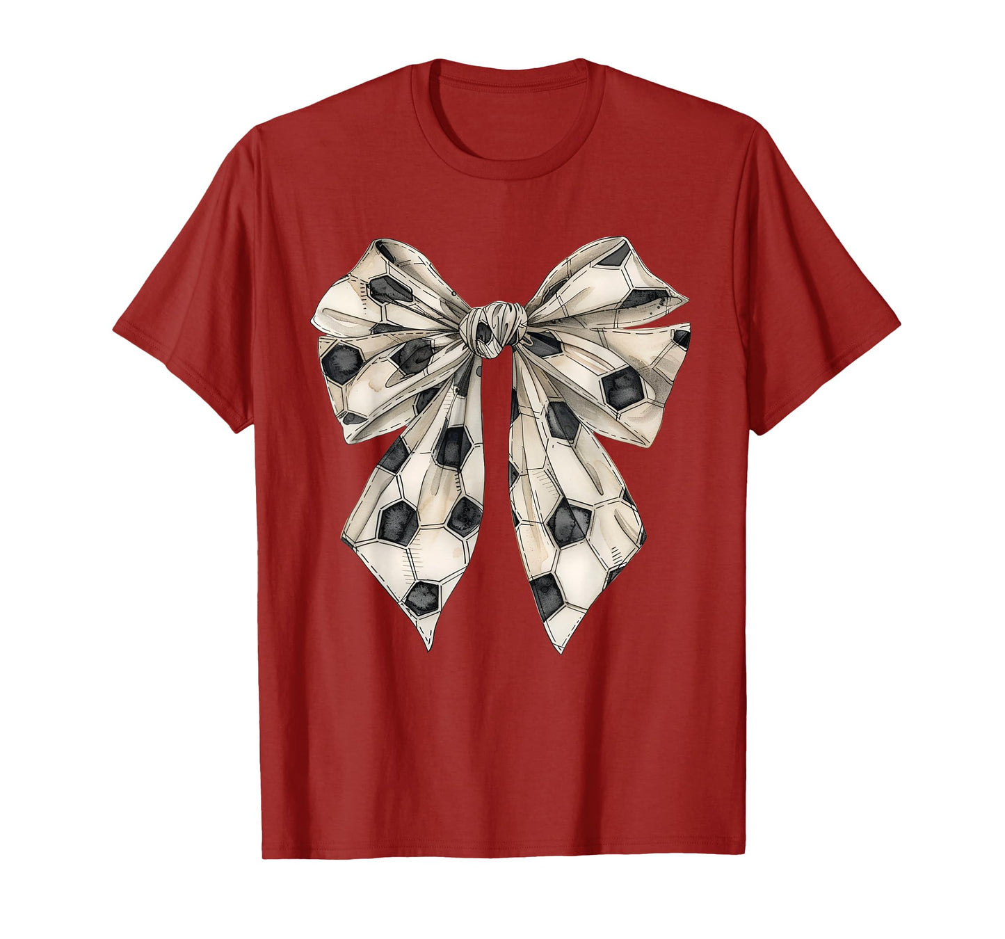 Vintage Soccer Bow Simple Soccer Mom Soccer Game Day T-Shirt