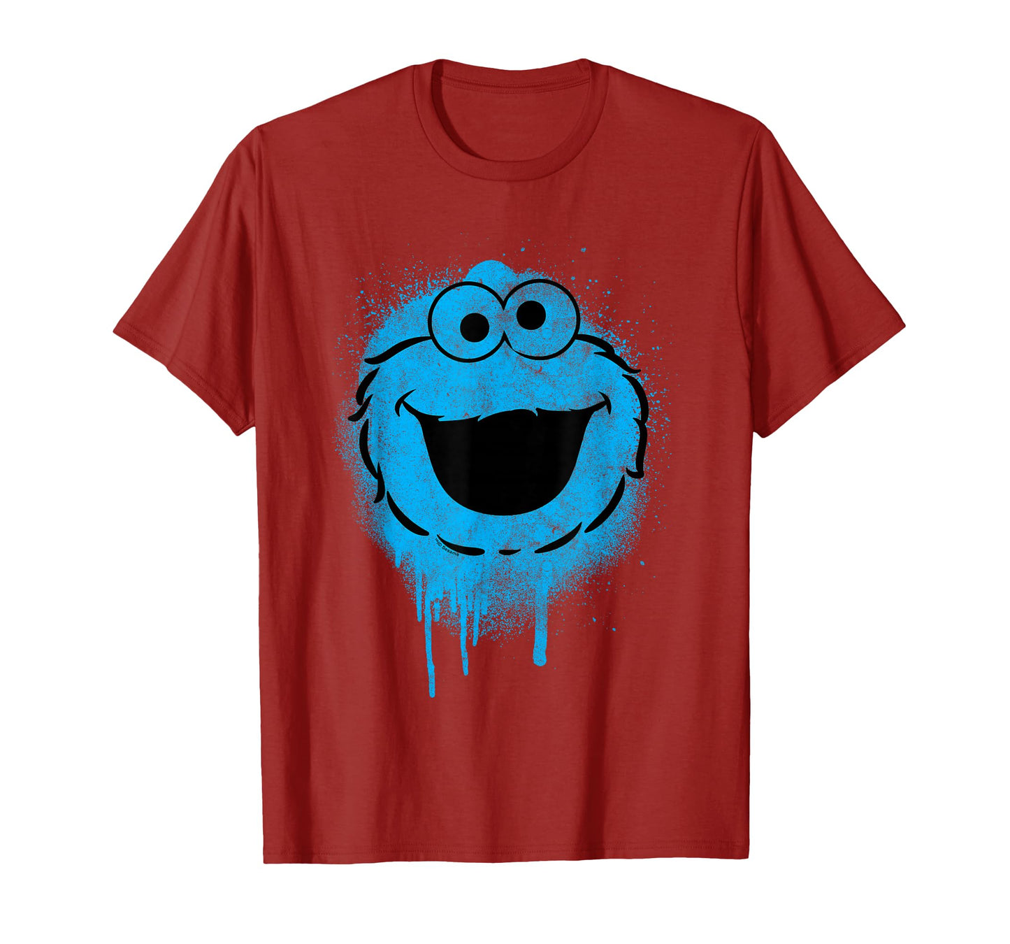 Sesame Street Cookie Monster Graffiti Face Halloween Costume T-Shirt