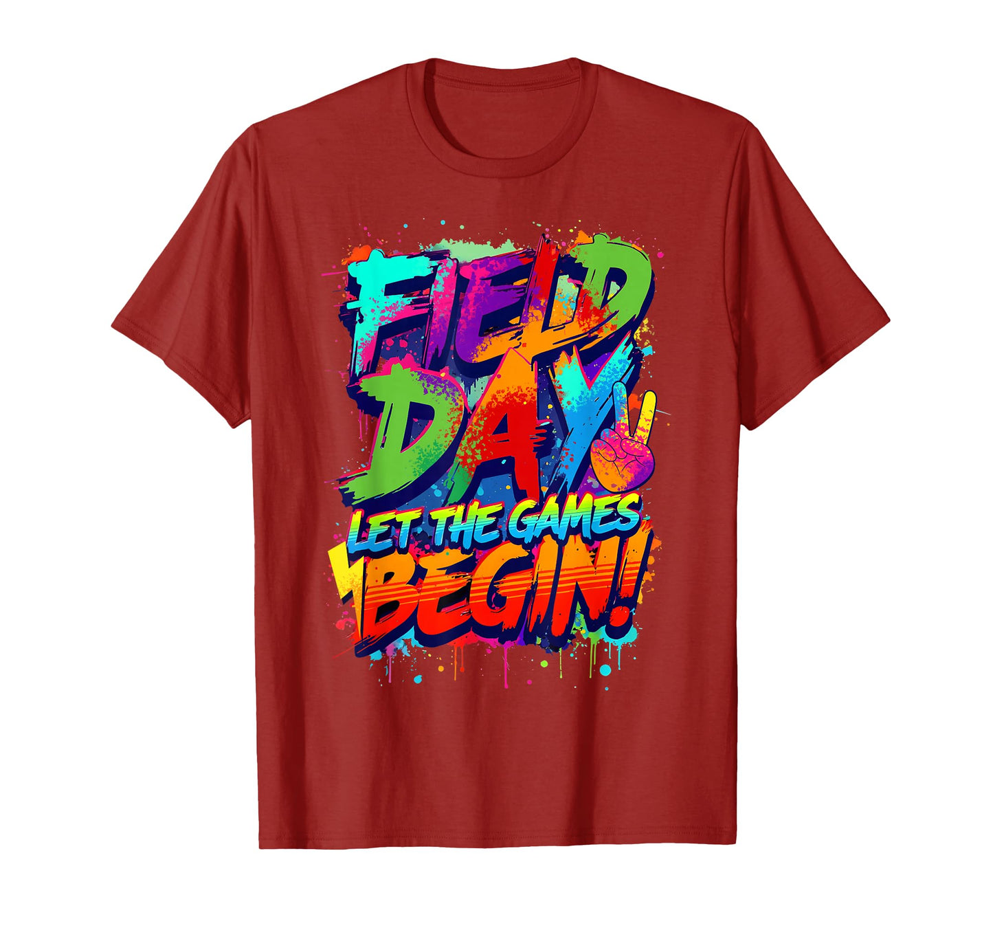 Field Day 2025 Colorful Let The Games Begin Field Trip T-Shirt