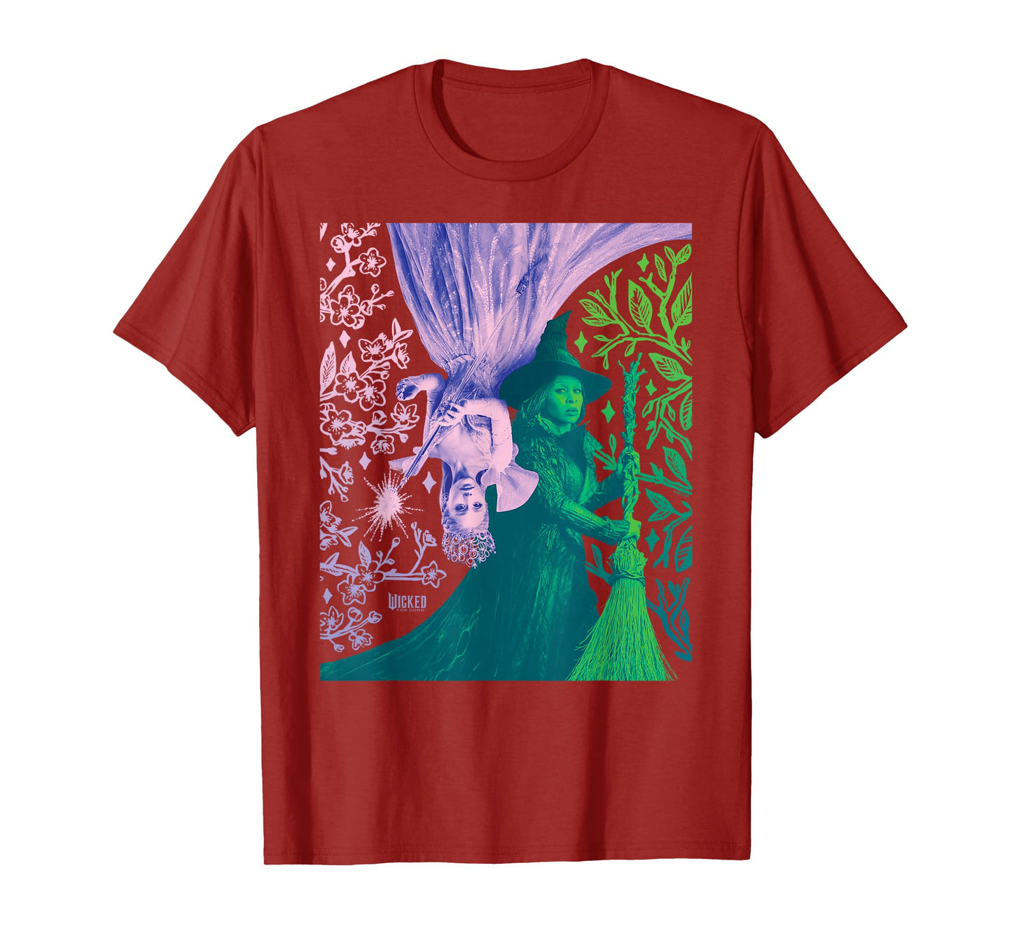 Wicked: For Good Glinda and Elphaba in Perfect Contrast T-Shirt