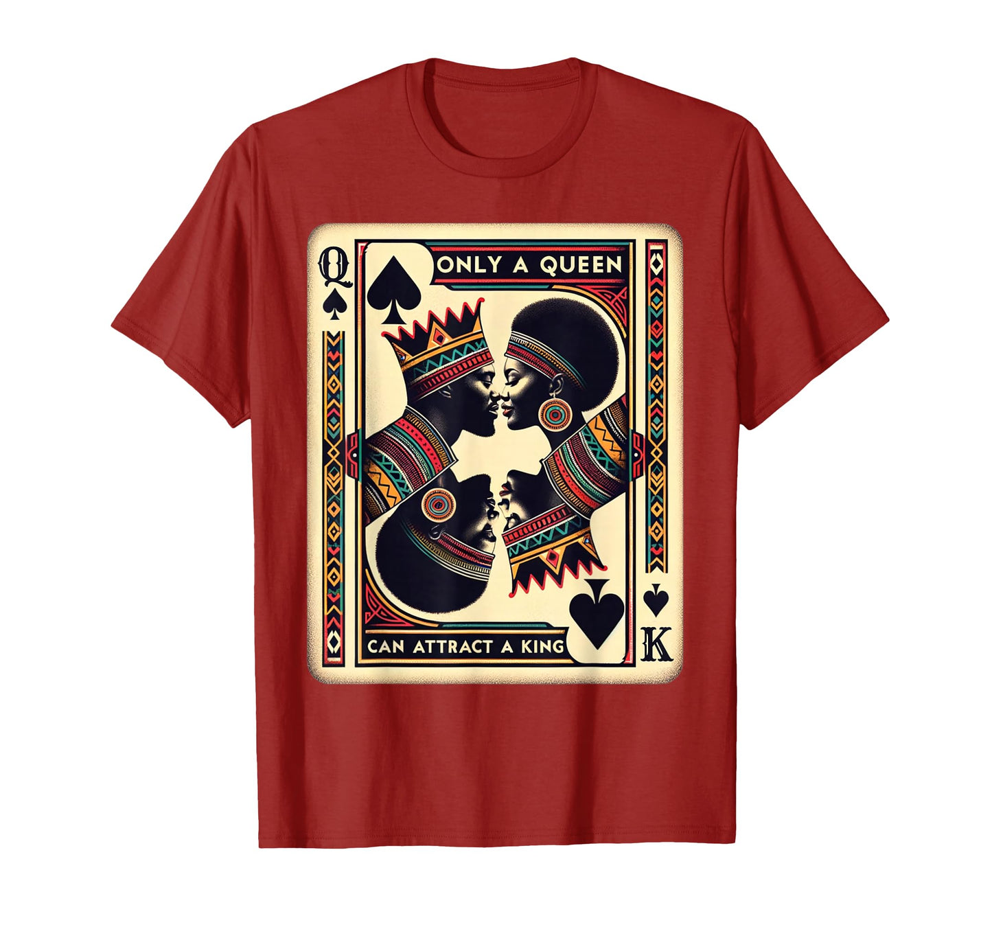 King & Queen Black Love African American Couples Marriage T-Shirt