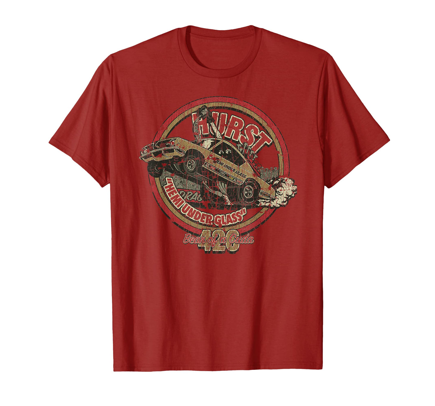 426 Hemi 'Bear of a Cuda' Barracuda T-Shirt, Small, Black