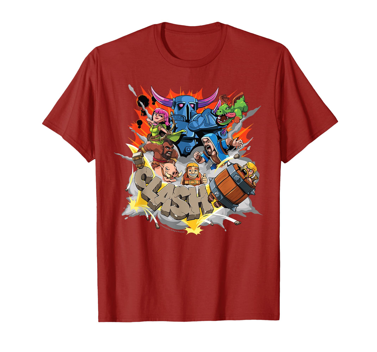 Clash of Clans Chaotic Battle Epic Group Shot T-Shirt