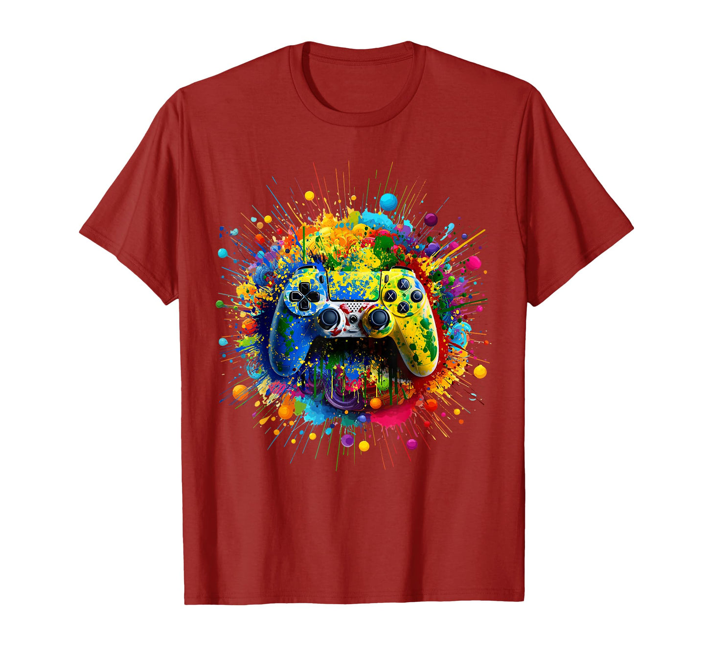 Retro Polka Dots Gaming Controller Video Gamers Dot Day Boys T-Shirt