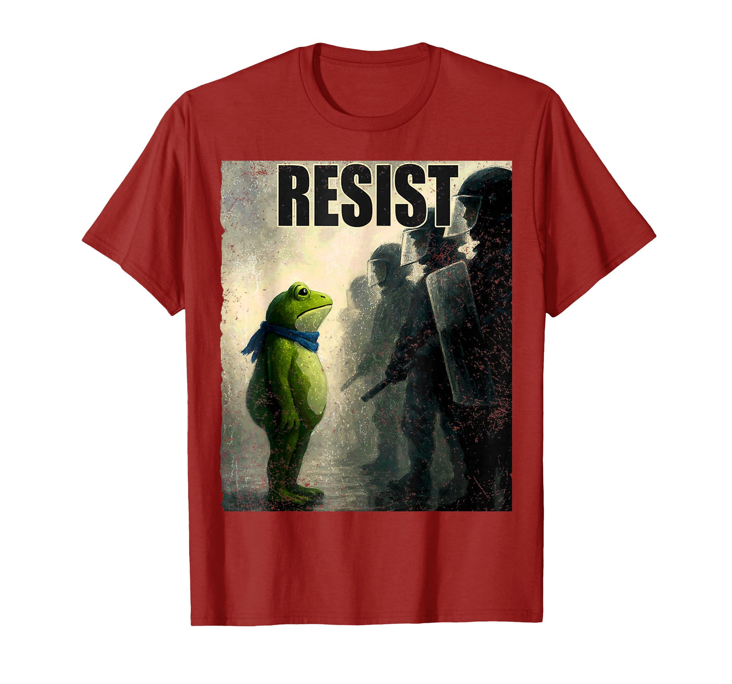 Portland 2025 Resist Portland Frog Protest Art for Men Women T-Shirt
