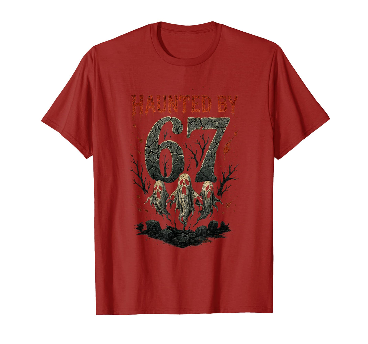 Haunted by 67 Six Seven 6 7 Meme Gen Alpha Halloween Shirt T-Shirt