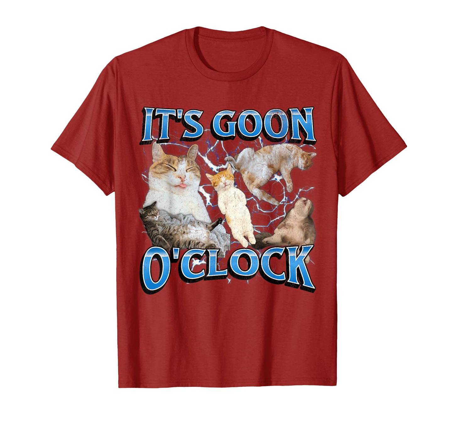 Gooning O'clock Funny Offensive Cat Meme Bootleg Graphic Men Women T-Shirt