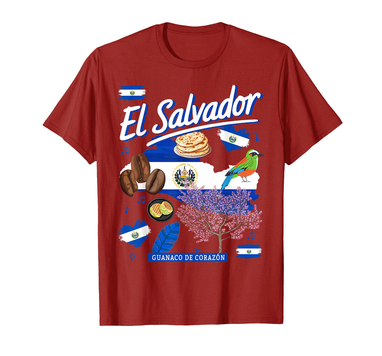El Salvador Flag Outfit Idea for Kids Hispanic Salvadoran T-Shirt