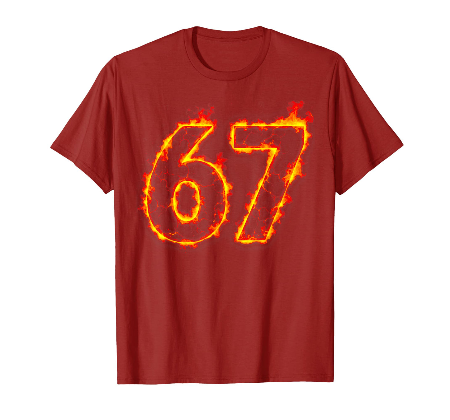 67 Flame Number Six Seven Meme 67 Kids T-Shirt