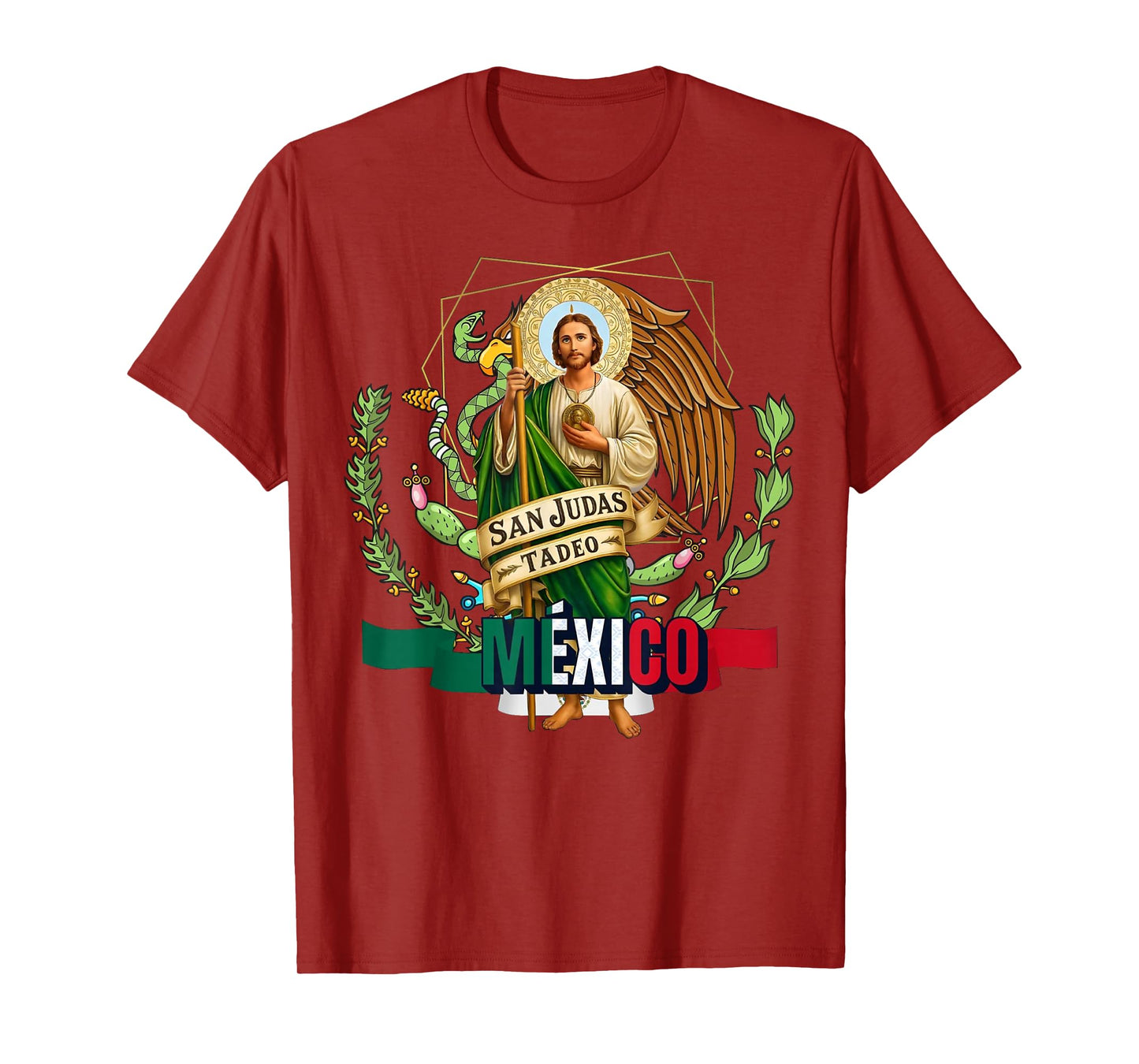 Saint Jude Thaddeus Mexico Catholic for Proud Mexicans T-Shirt