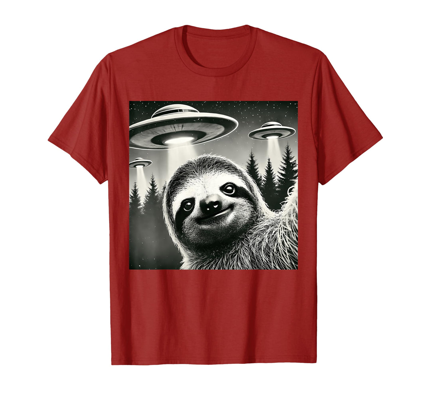 Funny Sloth Selfie UFOs T-Shirt