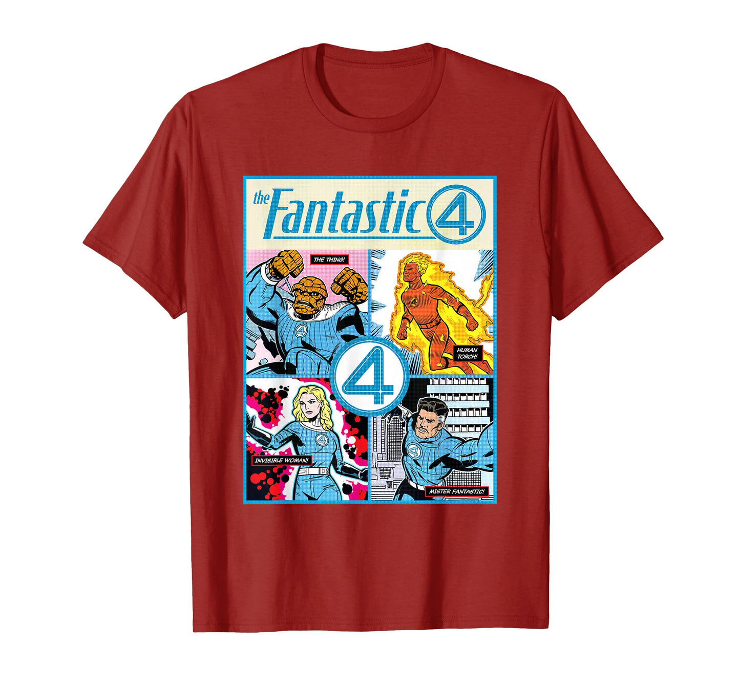 Marvel The Fantastic Four: First Steps Retro Comic Cover T-Shirt