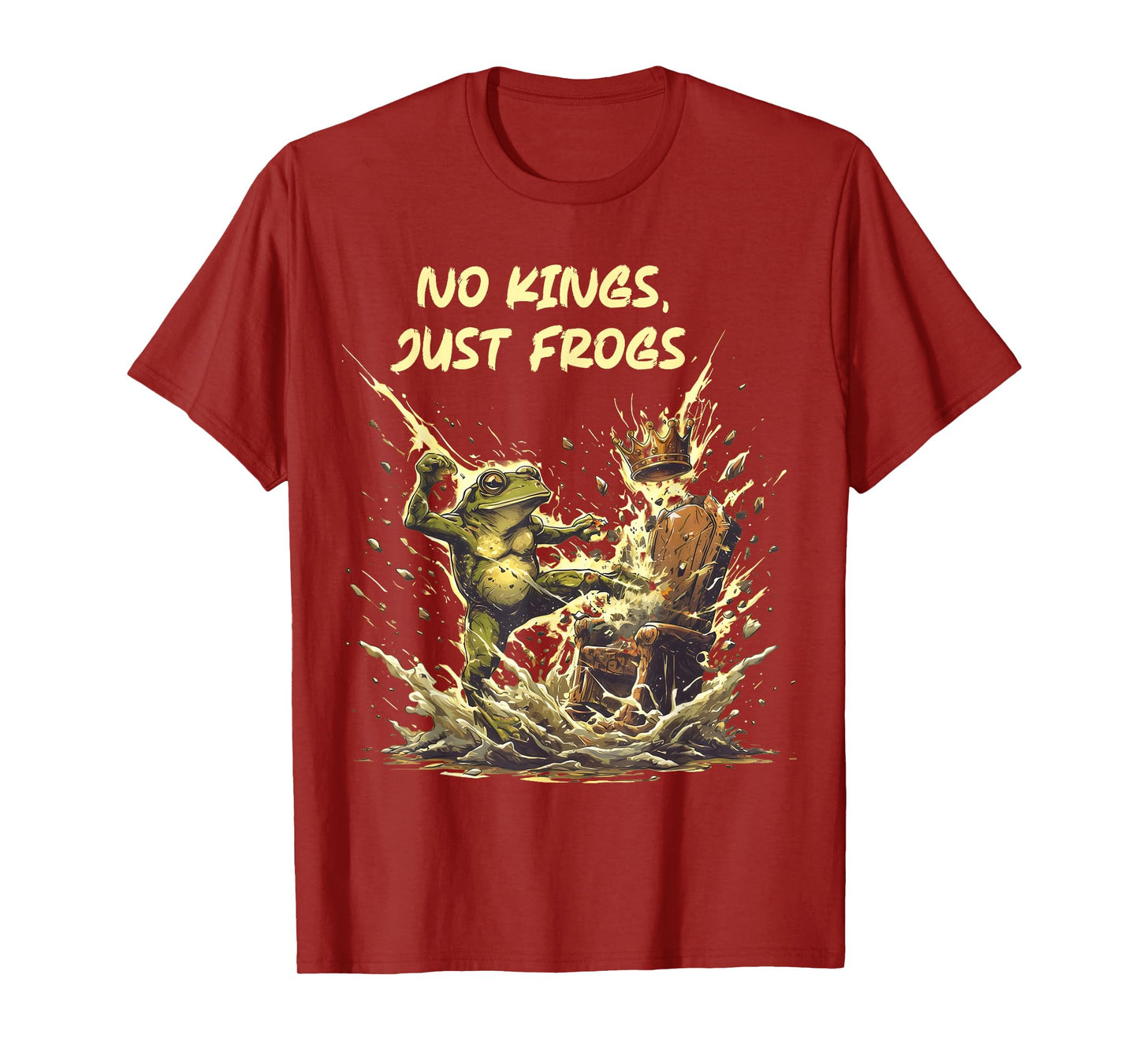 No Kings Just Frogs Funny Portland Frog Protest Activist T-Shirt
