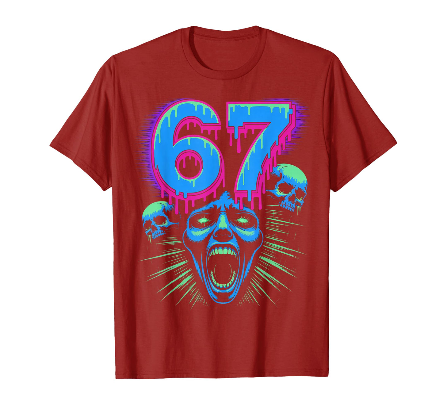 67 Halloween SCP Horror Face Scary Costume Shirt Horror 6 7 T-Shirt