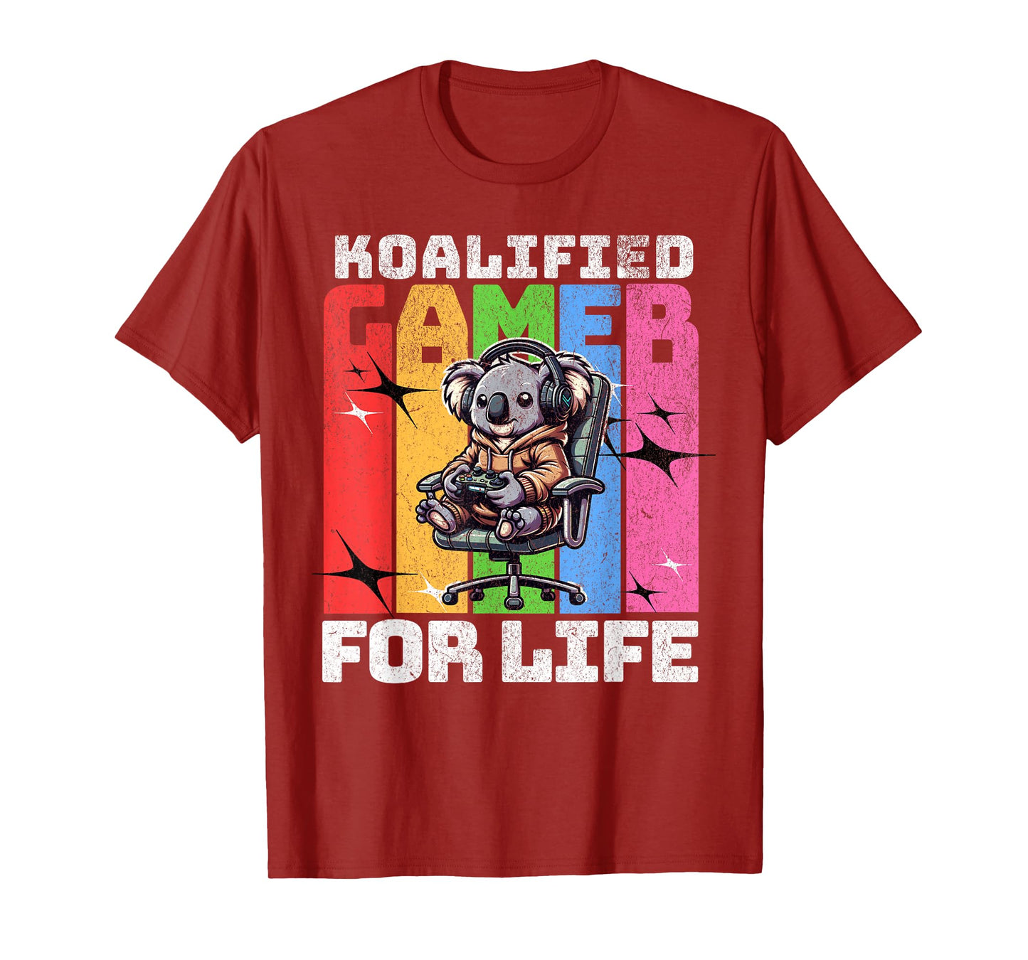 Koalified Gamer Koala Video Game Pun For Boys Kids Men T-Shirt