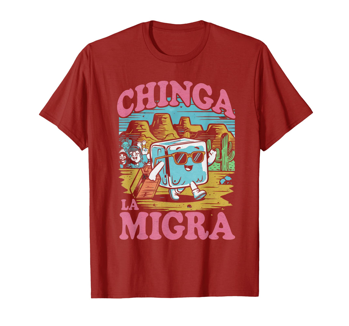 Chinga La Migra Tshirt Men Women 8645 Abolish Ice Retro T-Shirt